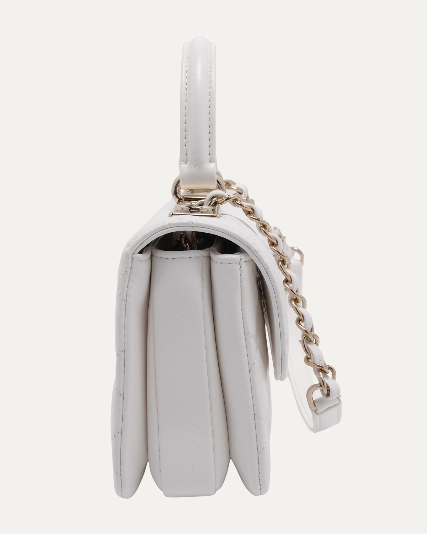 Quilted Leather Top Handle Bag