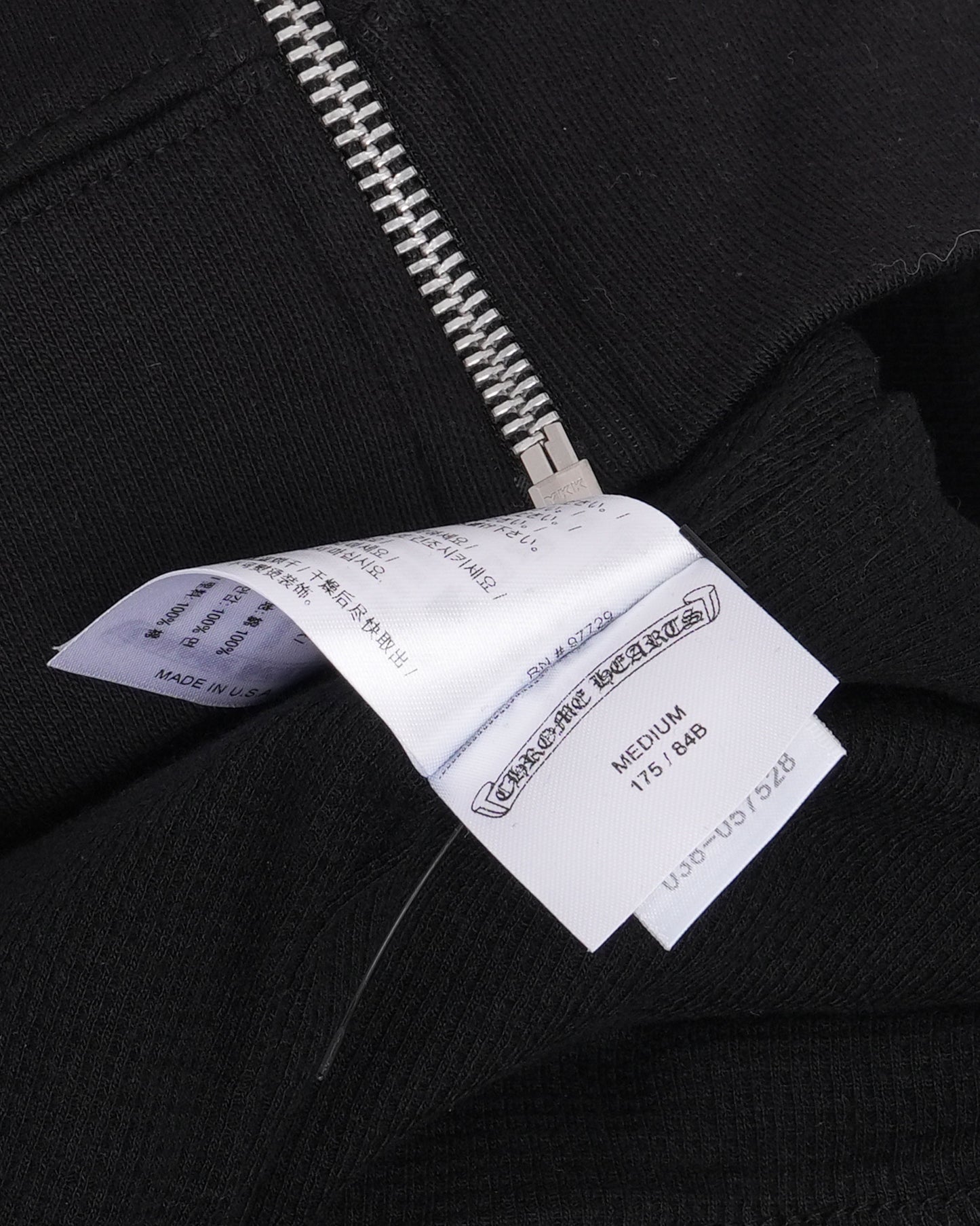 Vertical Logo Thermal Lined Zip Up Hoodie