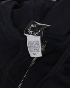 Hairy Cross Patch Zip Up Hoodie