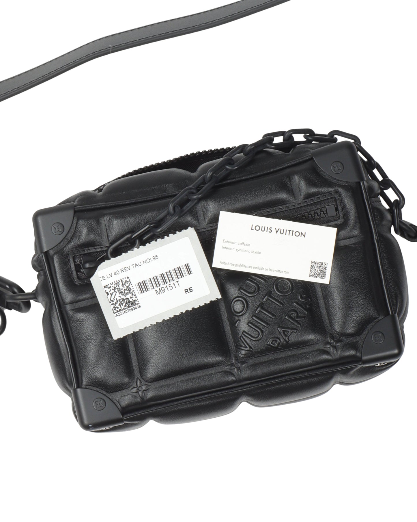 Embossed Puffy Leather Shoulder Bag