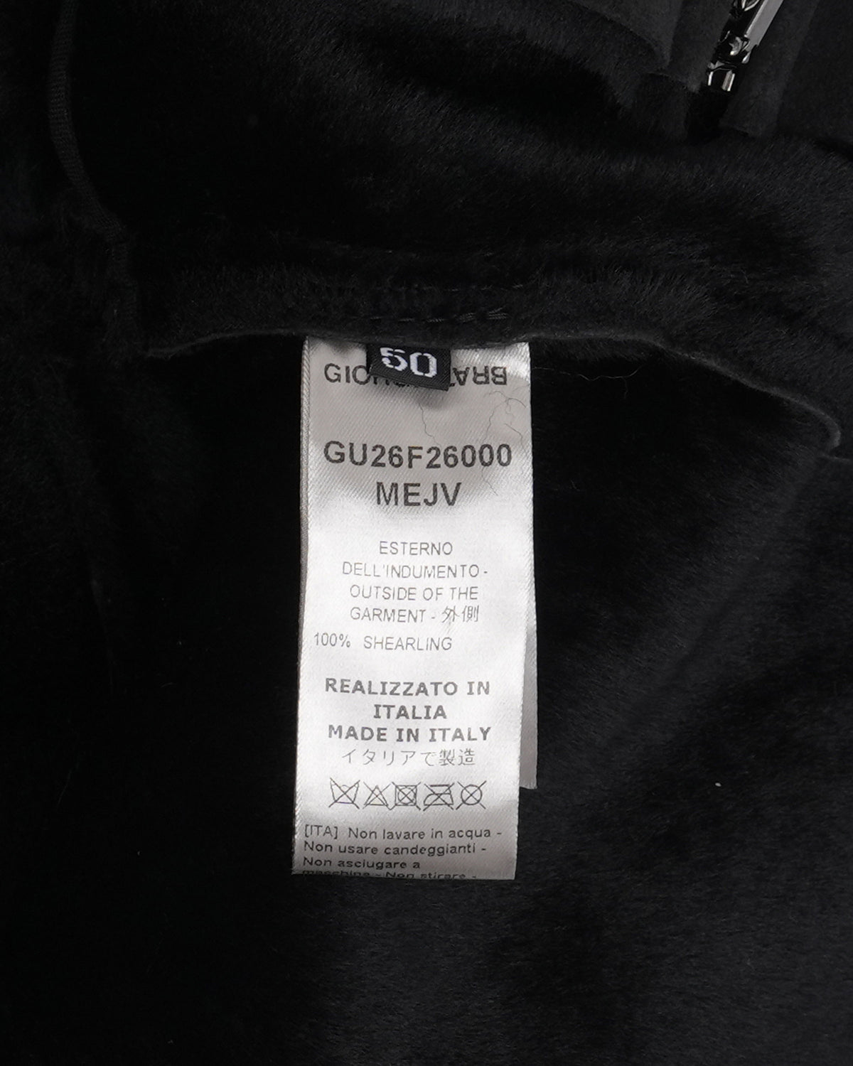 Shearling Collar Leather Jacket
