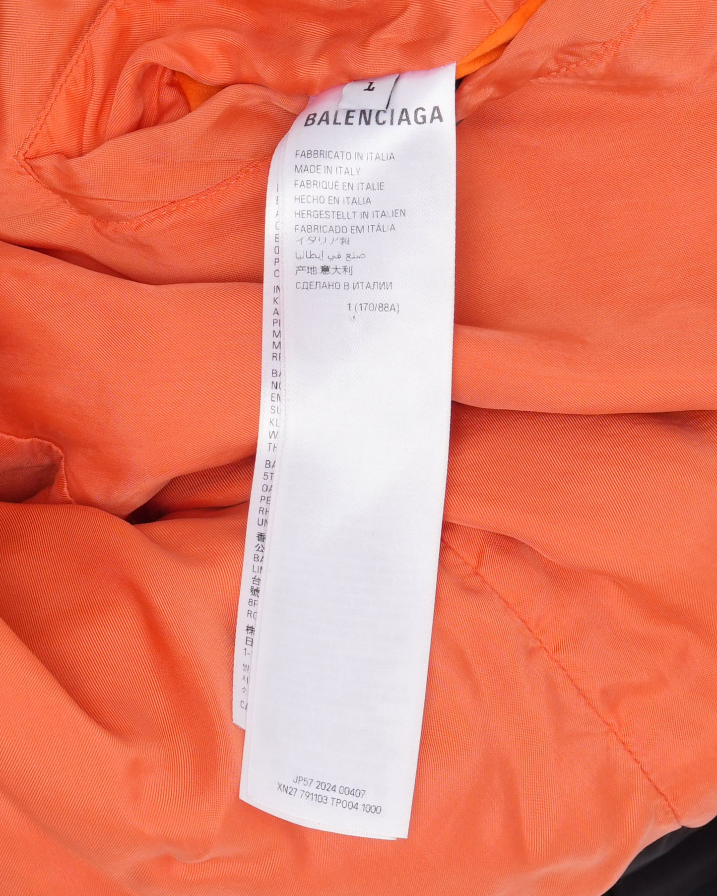 Tape Logo Hooded Bomber Jacket