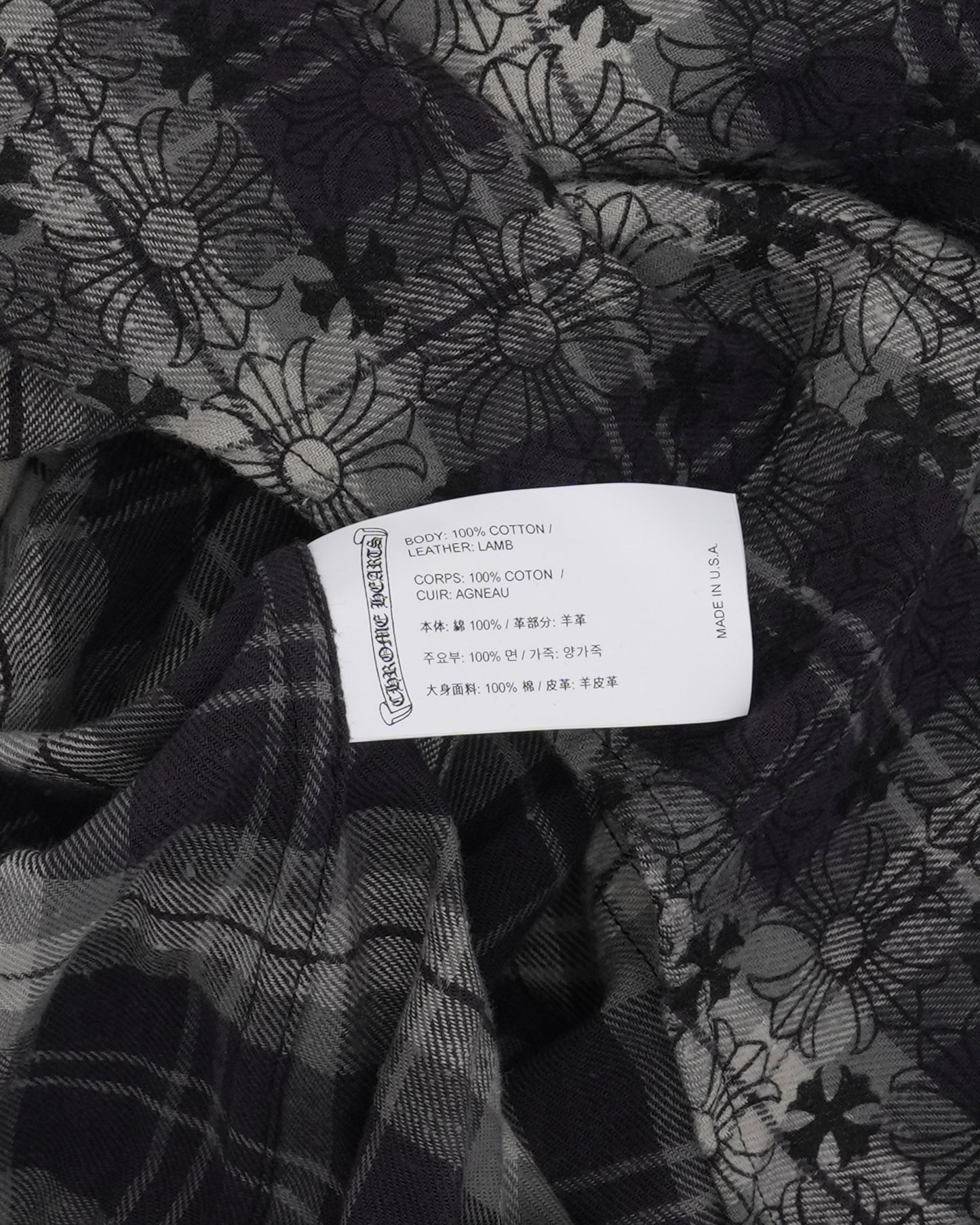 Monogram Cross Patch Loose Ends Flannel Shirt