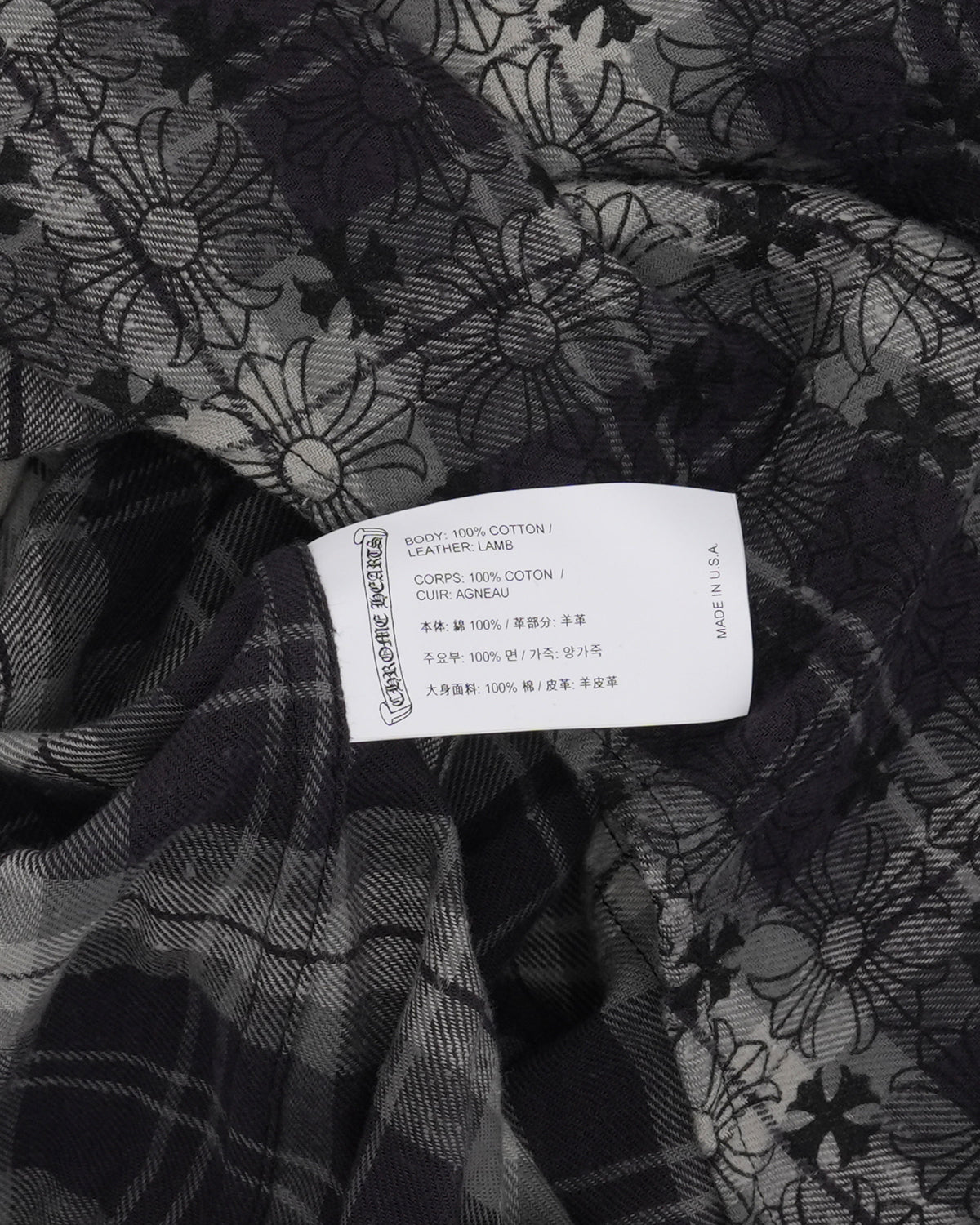 Monogram Cross Patch Loose Ends Flannel Shirt