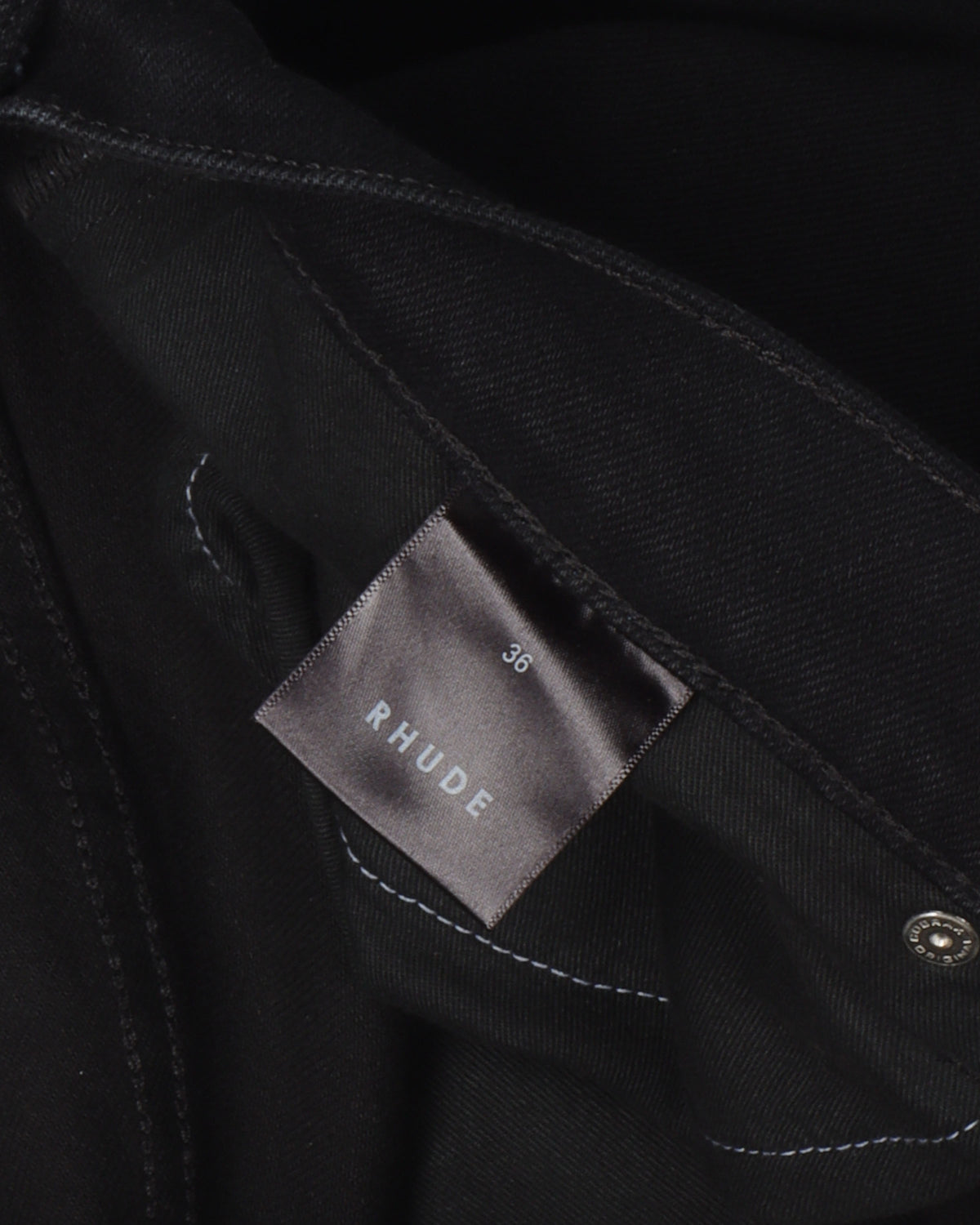 Snap Button Hem Jeans