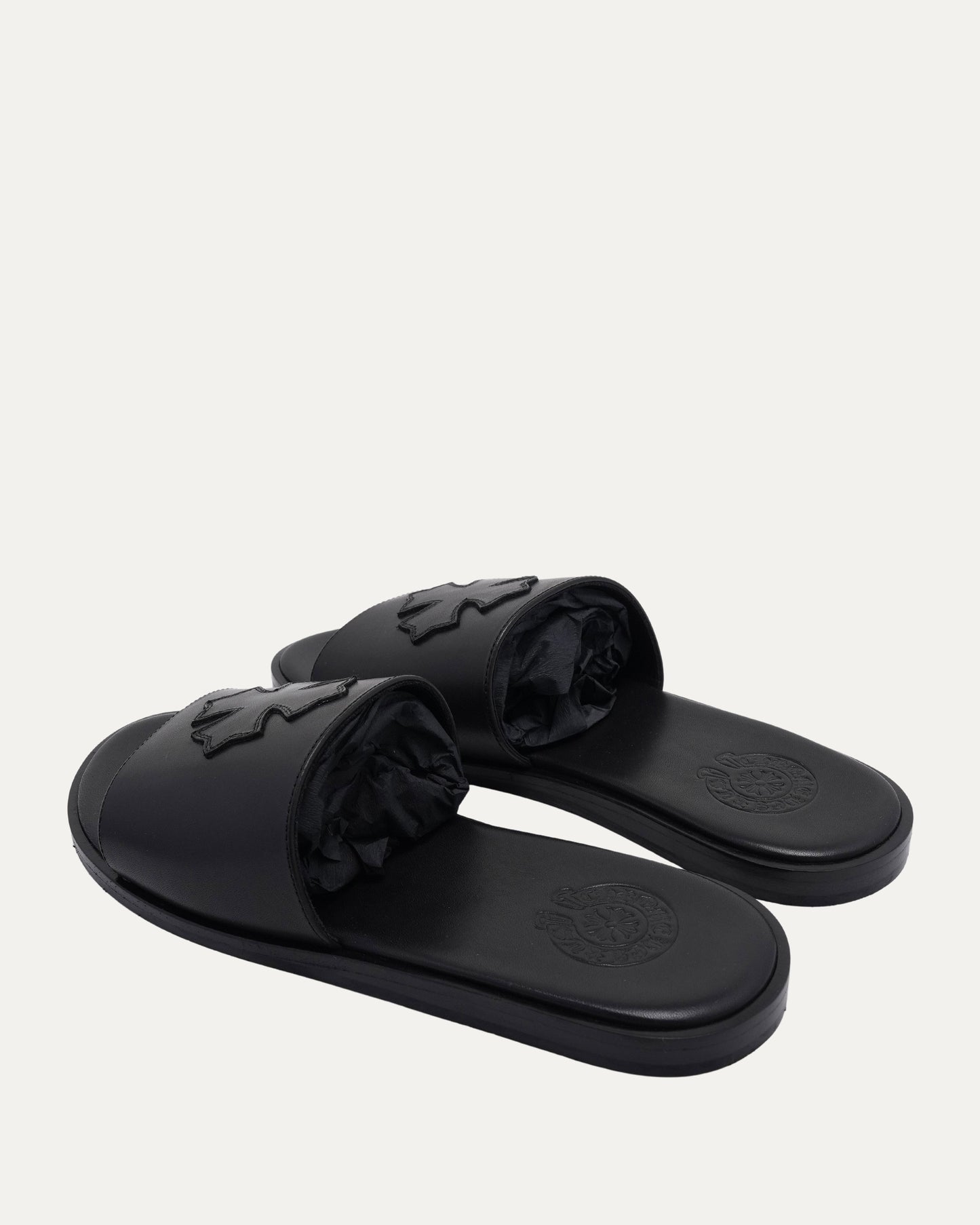 Cross Patch Leather Sandals