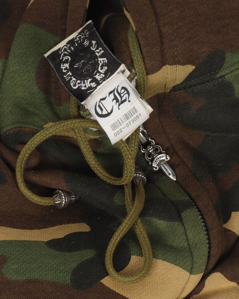 Camouflage Cross Patch Thermal Hoodie