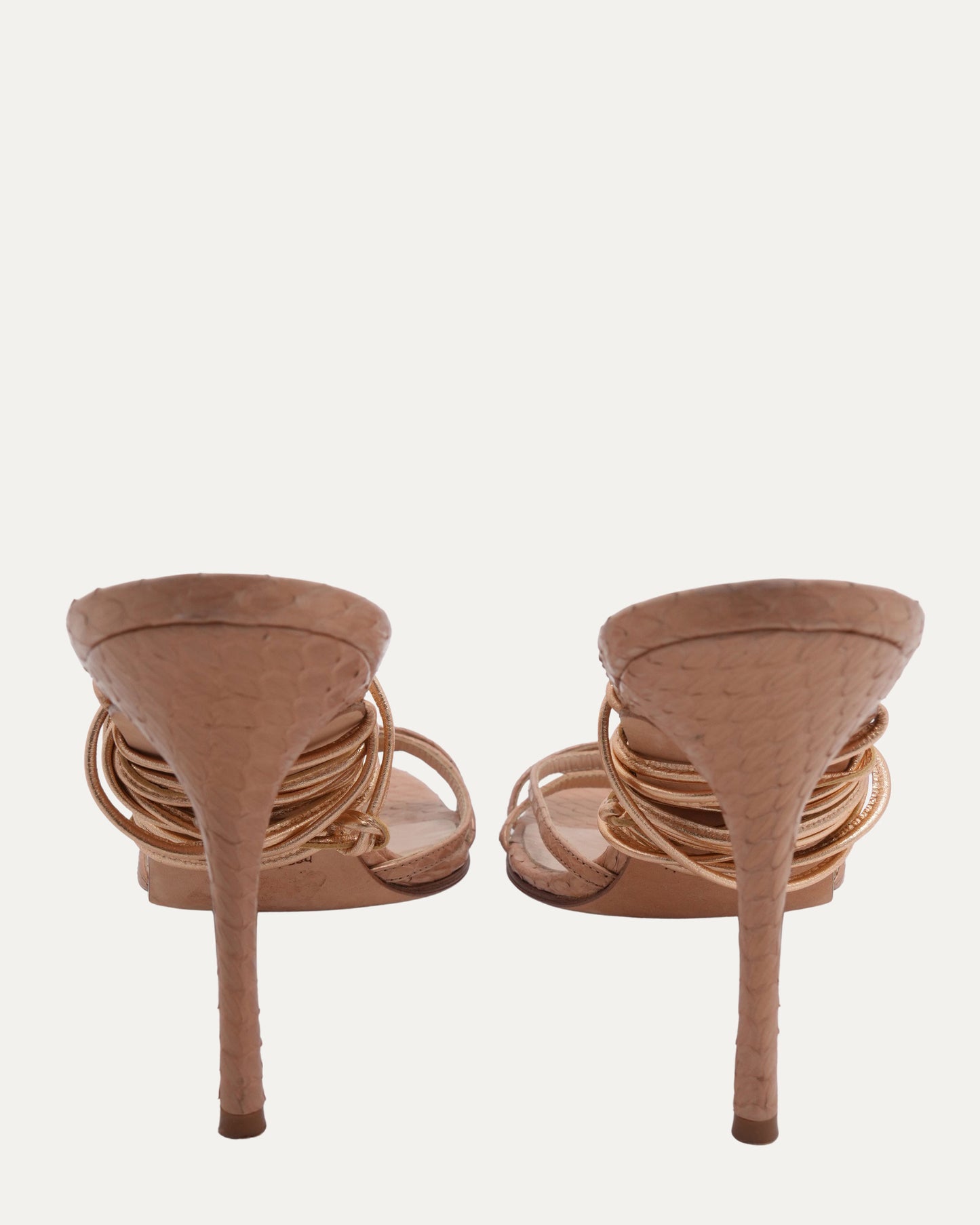 Crocodile Lace Up Heels