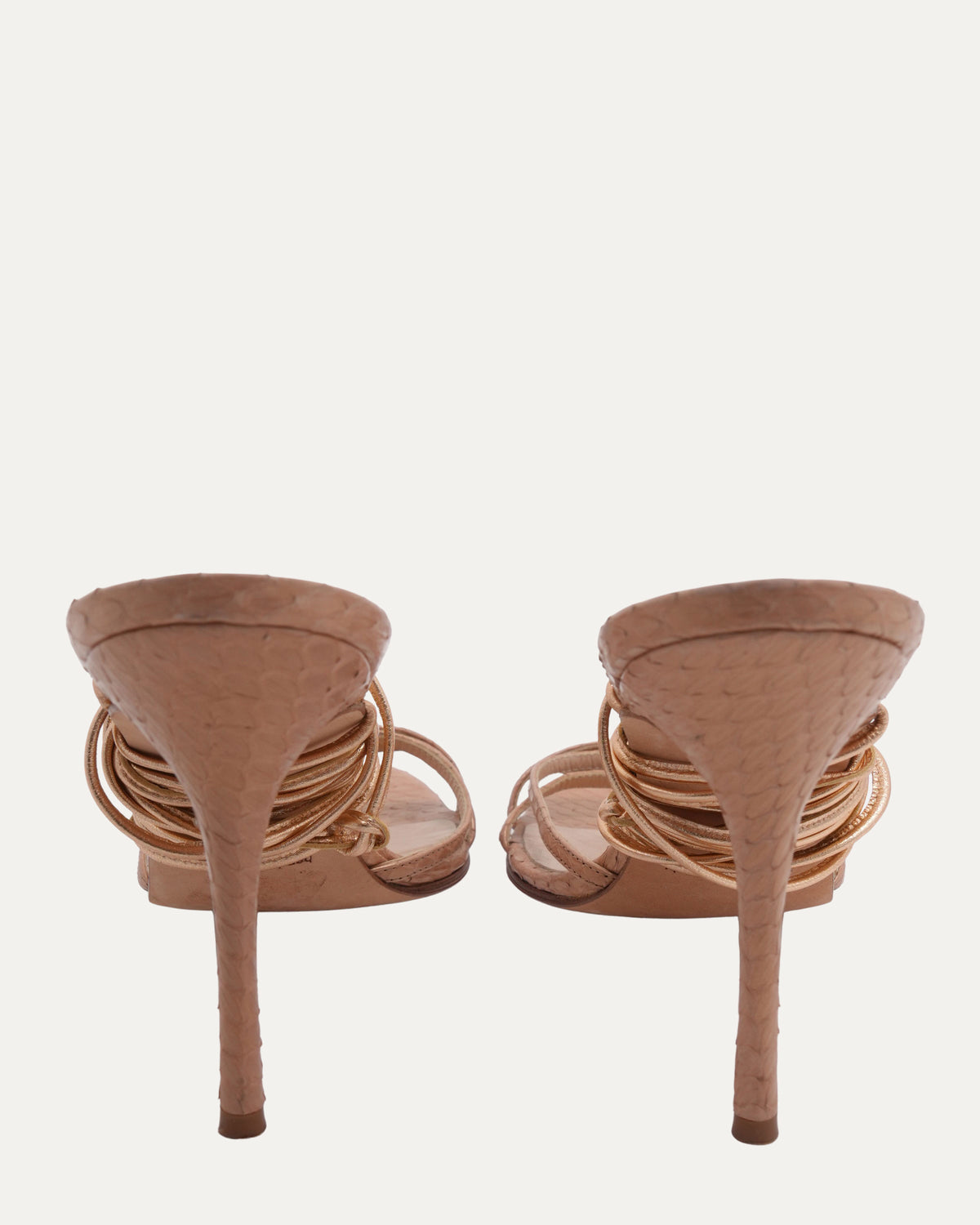 Snake Lace Up Heels