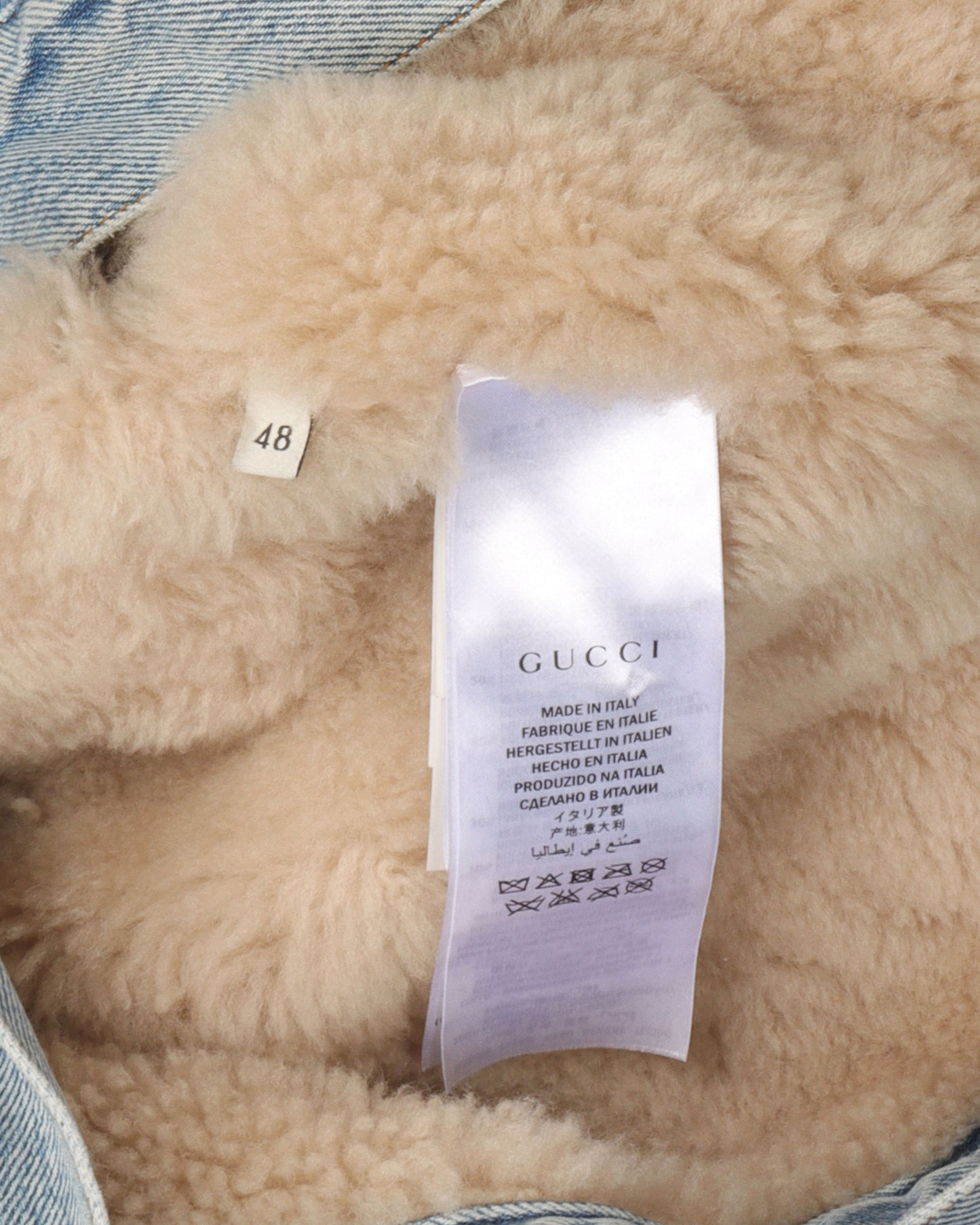 Shearling ‘L’Aveugle Par Amour’ Denim Jacket
