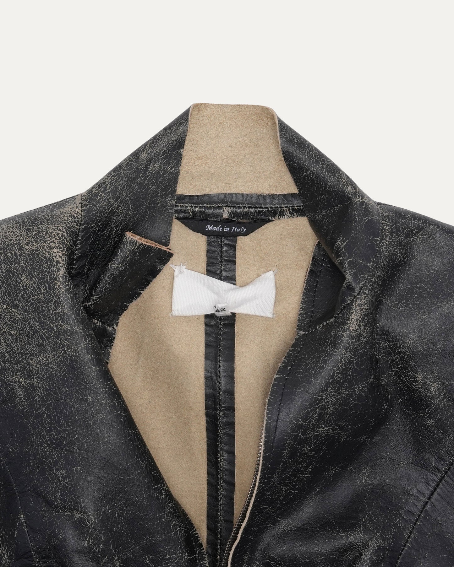 Leather Zip Up Top