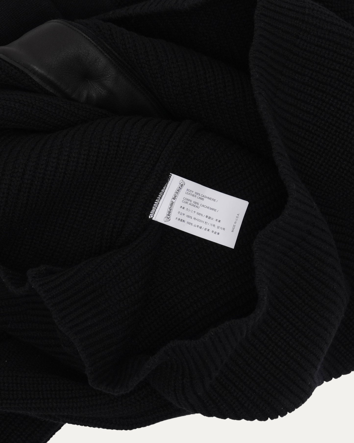 Cross Patch Cashmere Shawl Collar Cardigan Sweater
