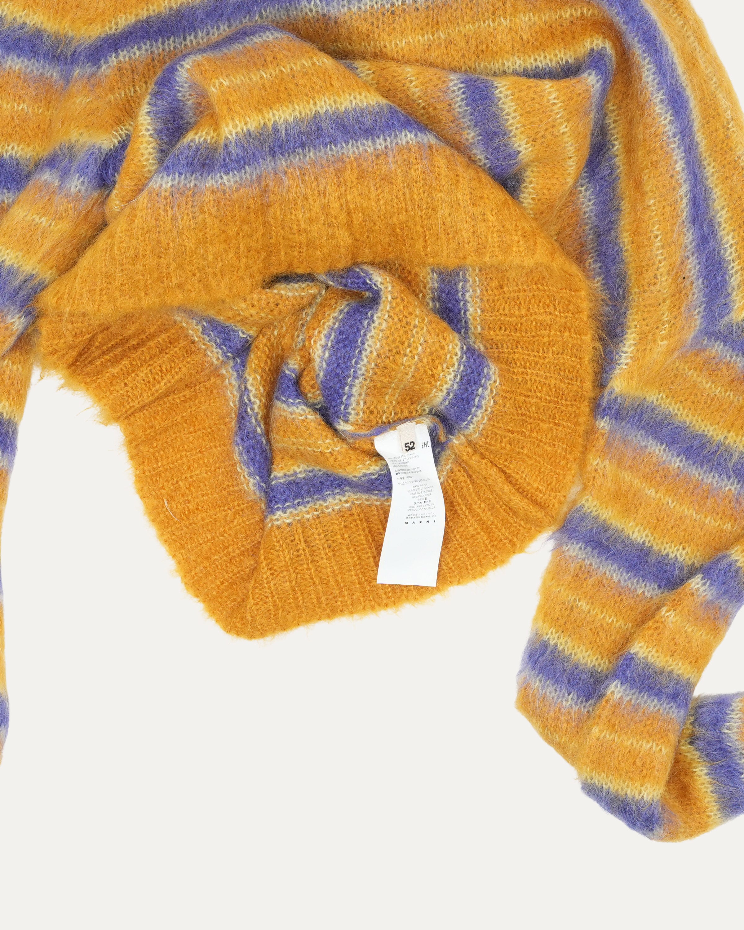 Striped Brushed Mohair Sweater