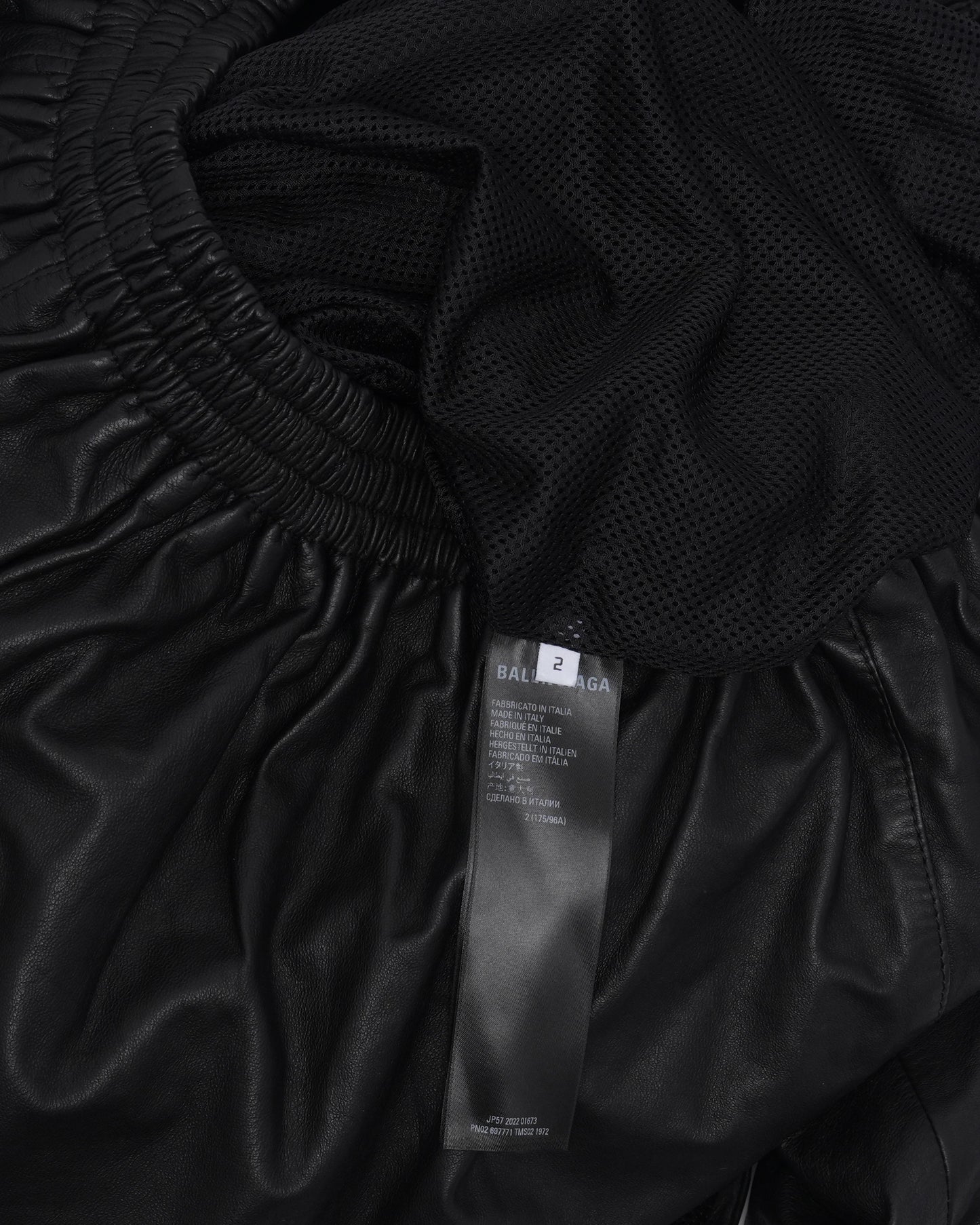 Leather 3B Hooded Track Jacket