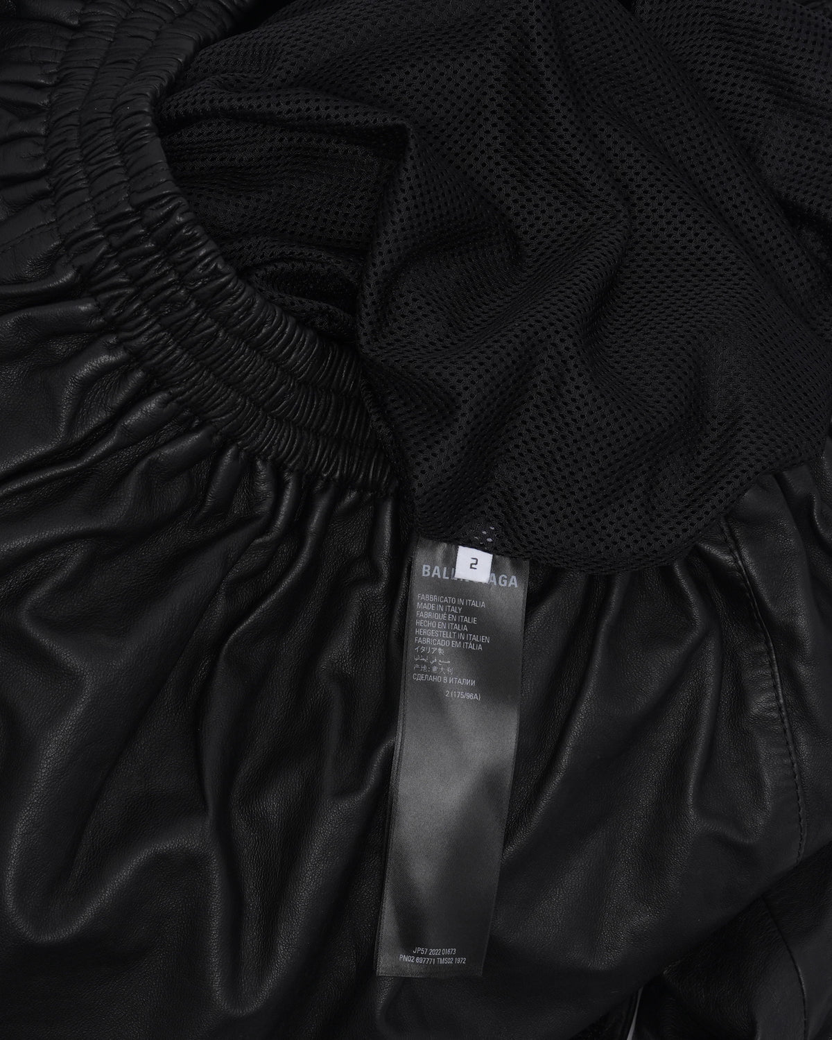 Leather 3B Hooded Track Jacket