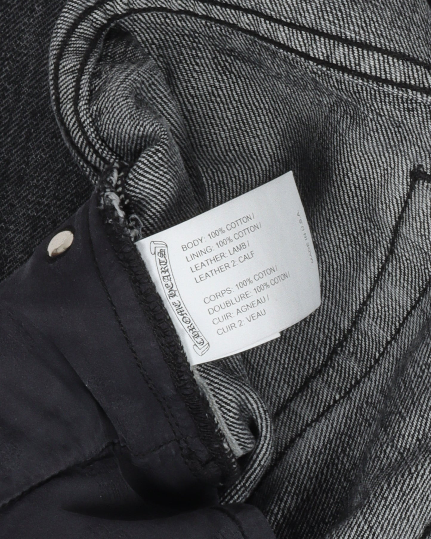 Multi Color Cross Patch Faded Jeans