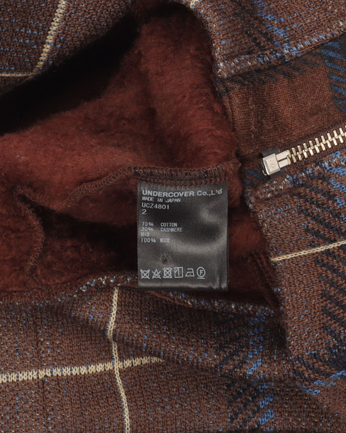 Plaid Half Zip Sweatshirt