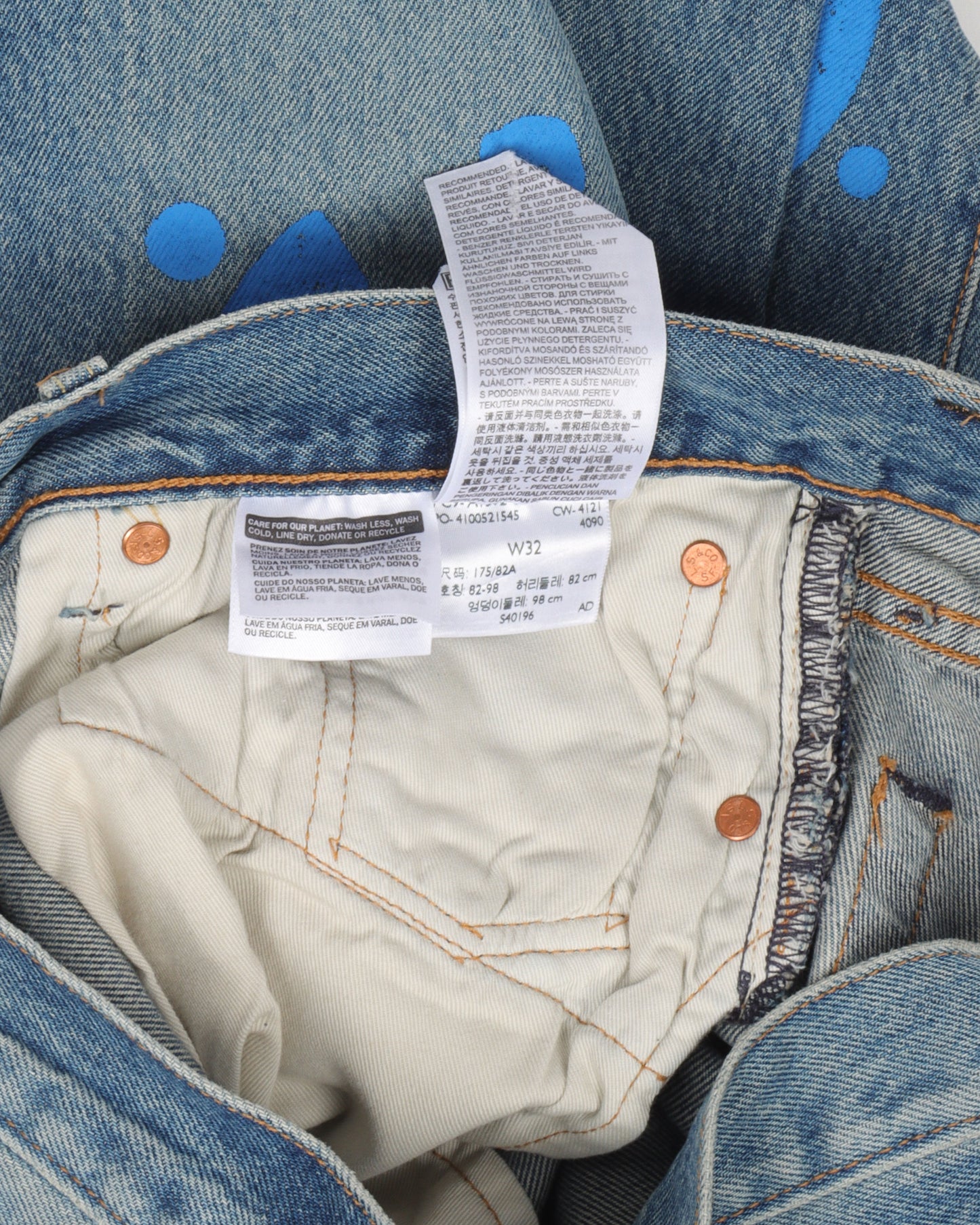 Bstroy Tears 501 Light Wash Jean