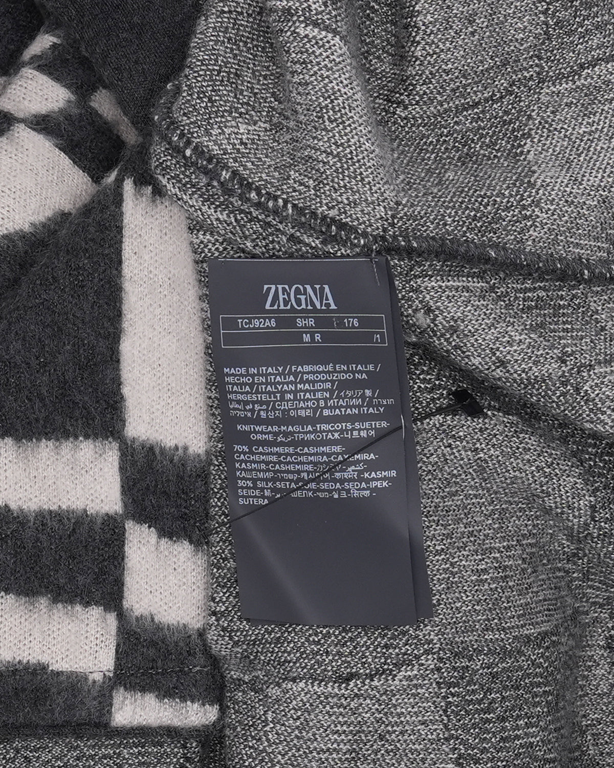 Zegna Checkered Cardigan Sweater