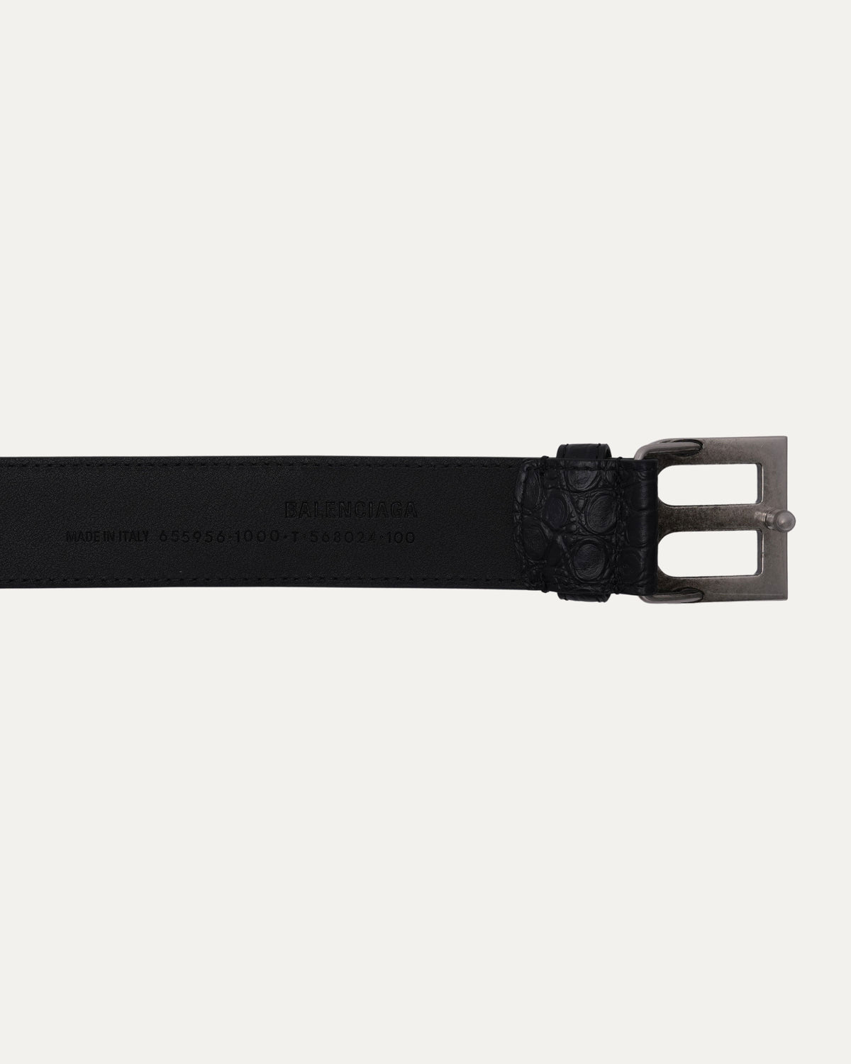 Crocodile Embossed Single B Belt