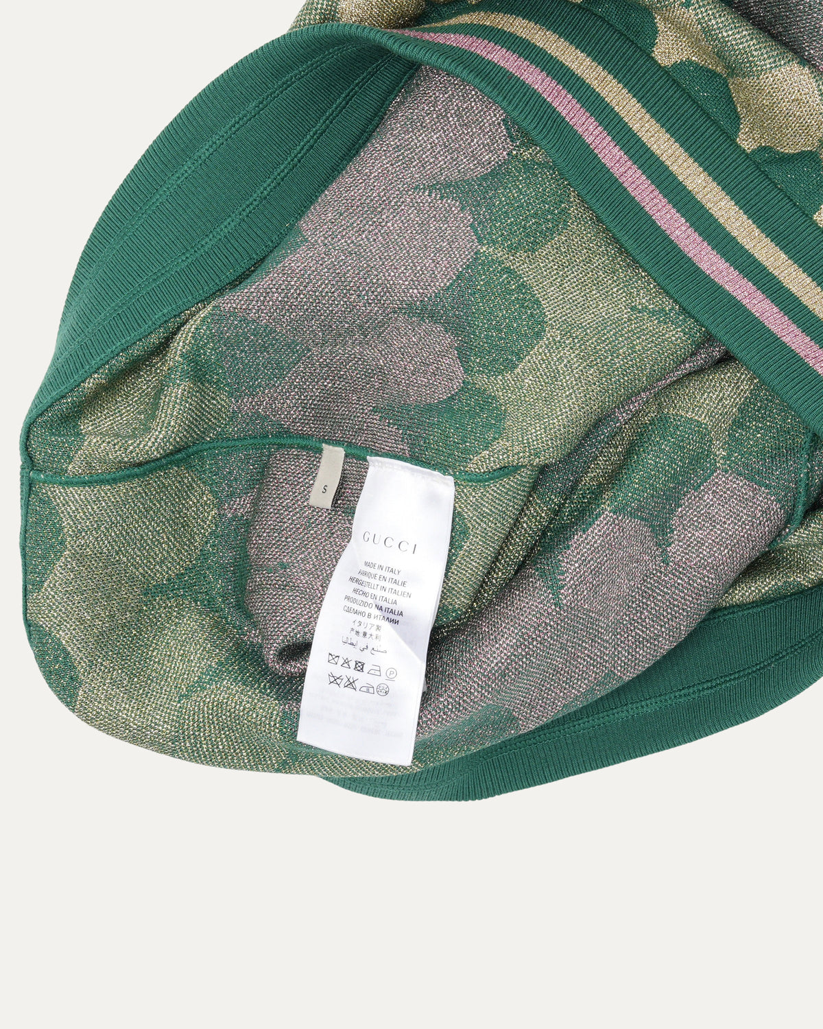 Lamé Wave Jacquard Wool Short
