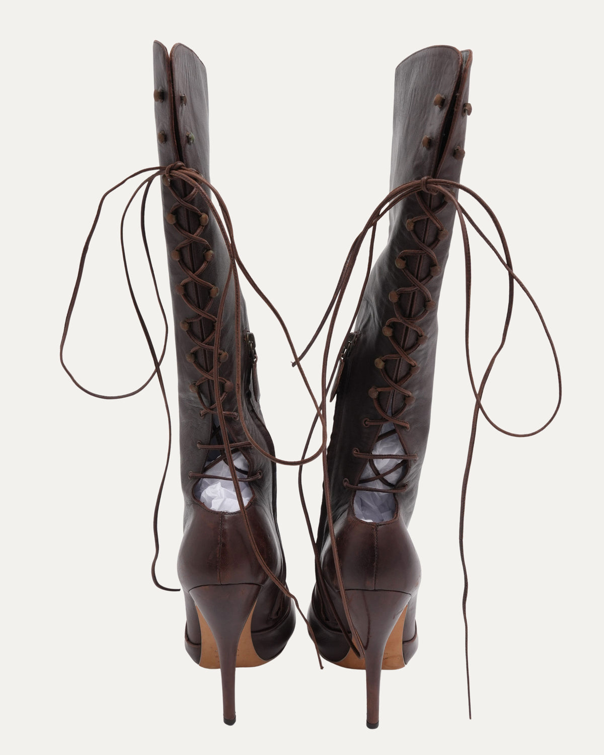 FW 2002 Vintage Corset-Back Boots