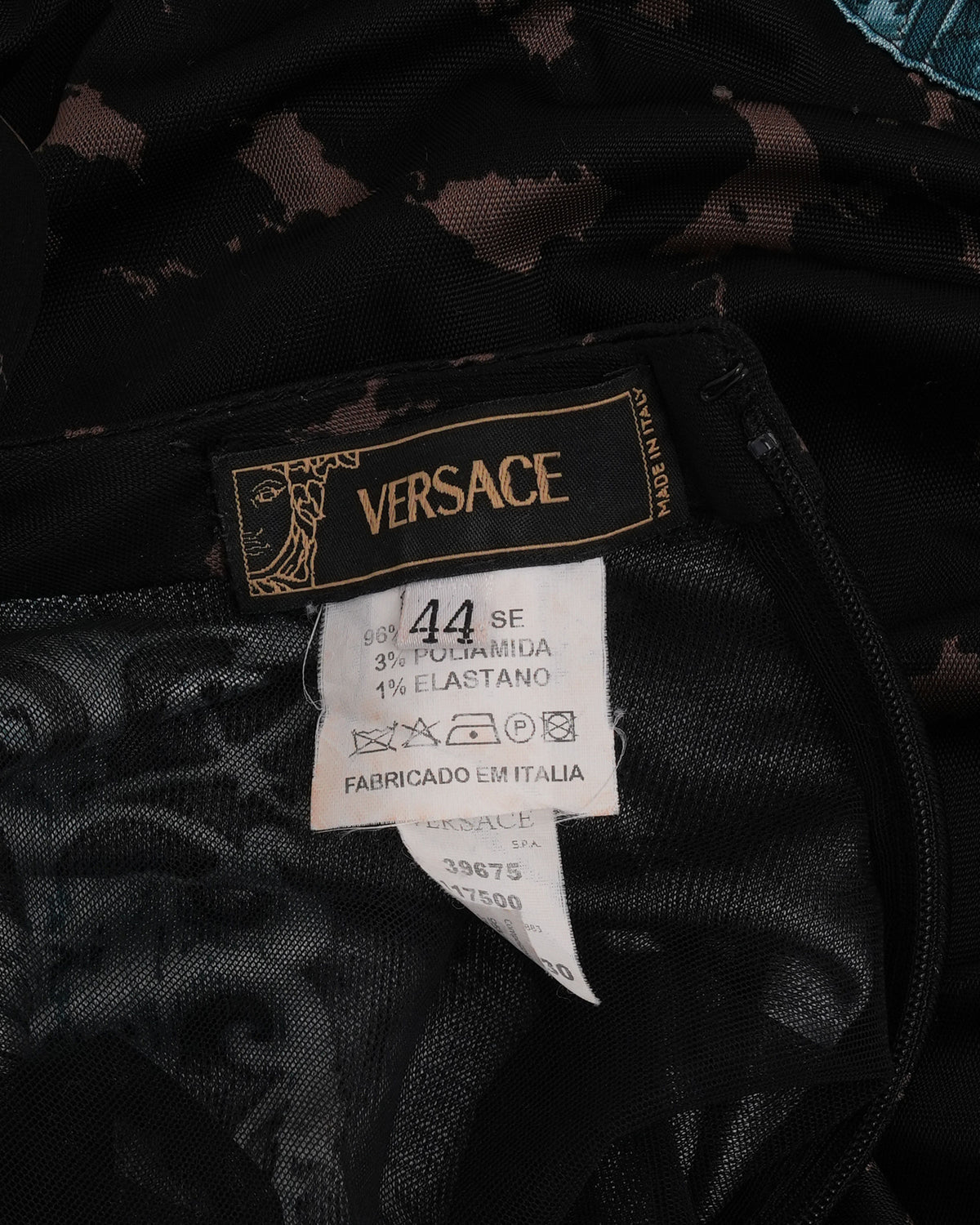 Printed Gown With Medusa Motif