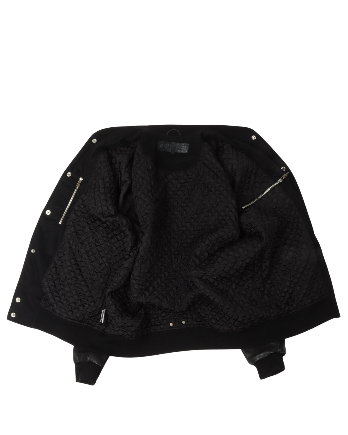 Cross Patch Cashmere Varsity Jacket