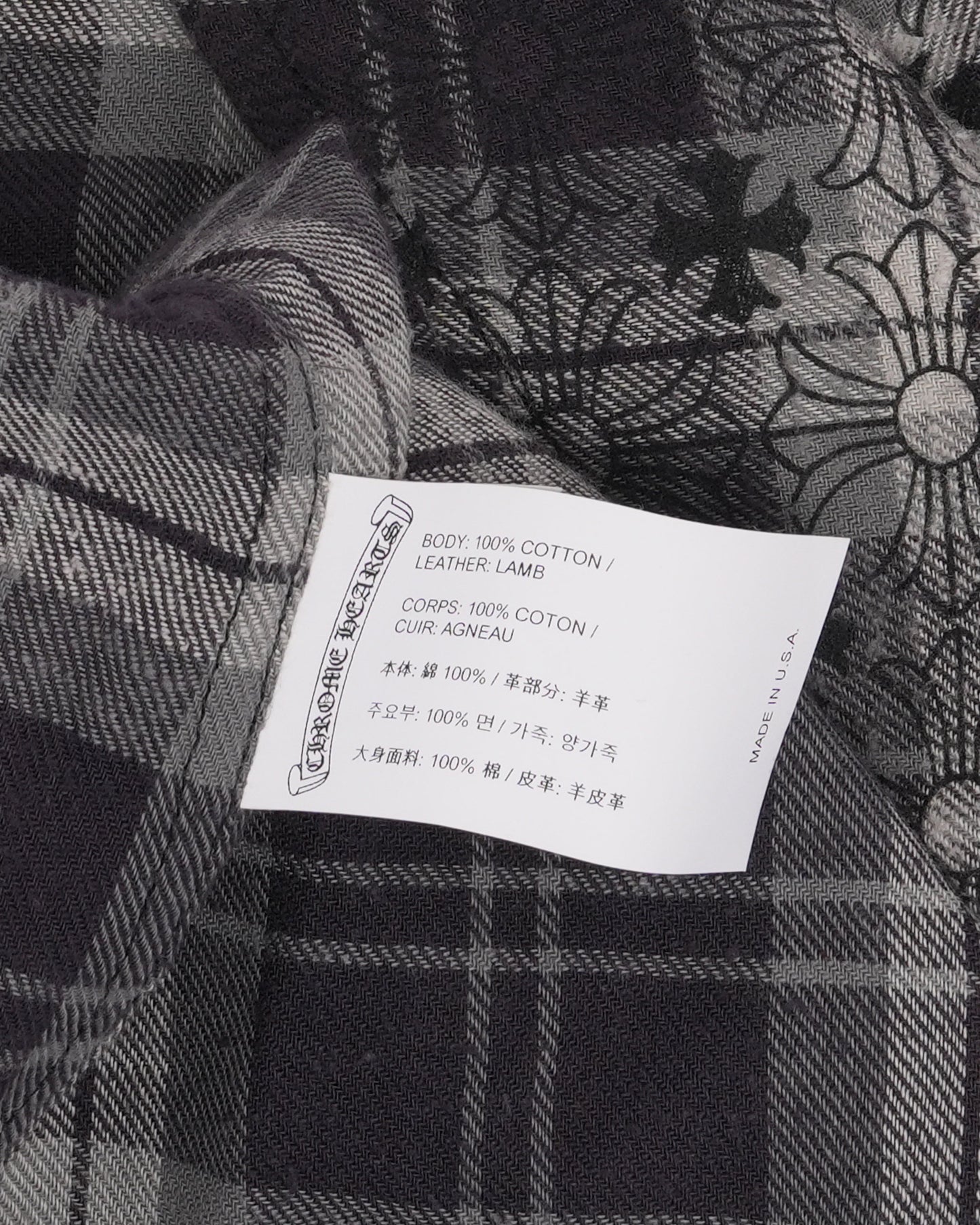 Monogram Cross Patch Loose Ends Flannel Shirt