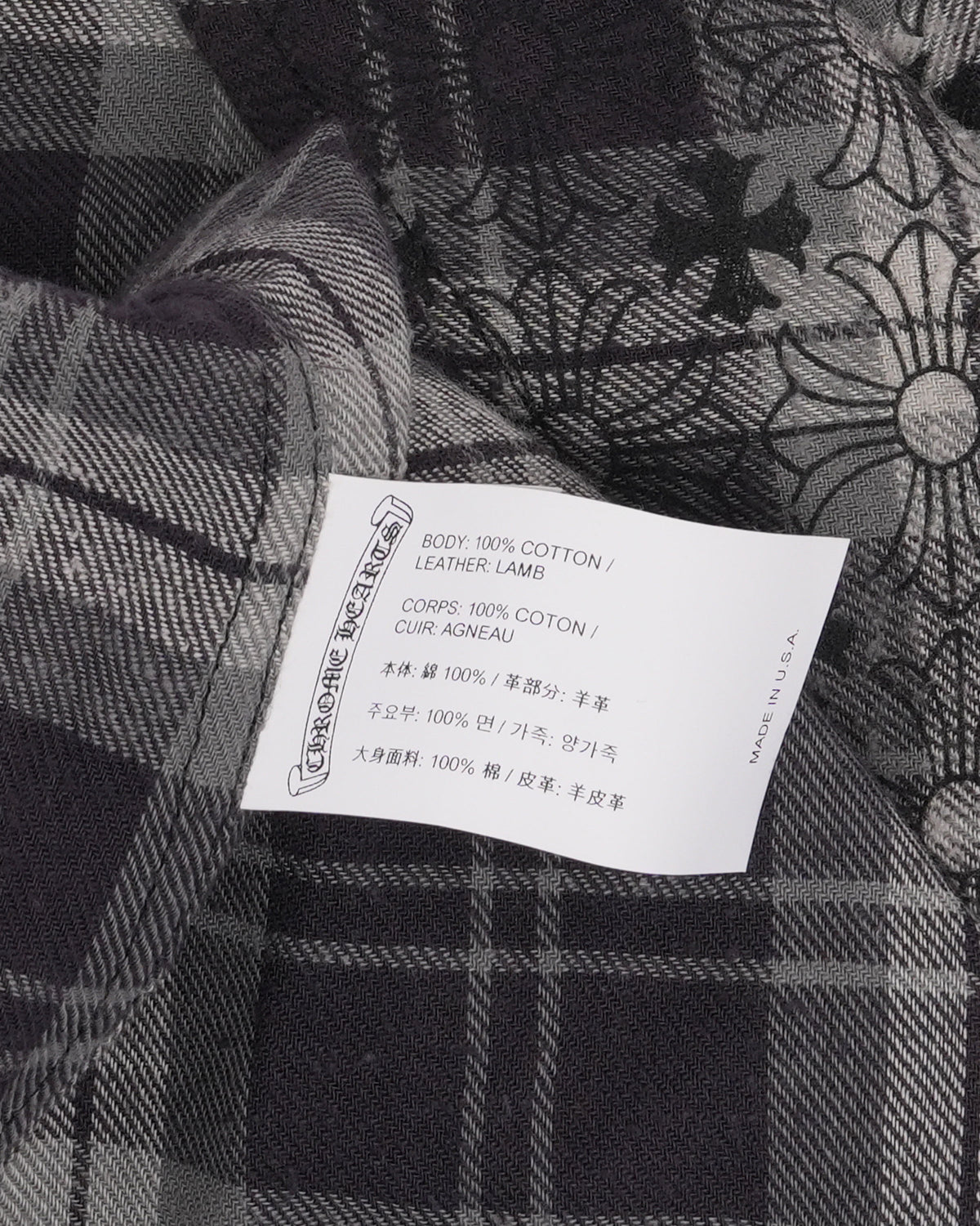 Monogram Cross Patch Loose Ends Flannel Shirt