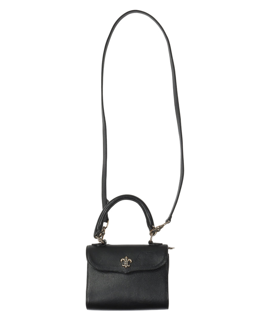 Leather Fleur de Lis Mini Bag