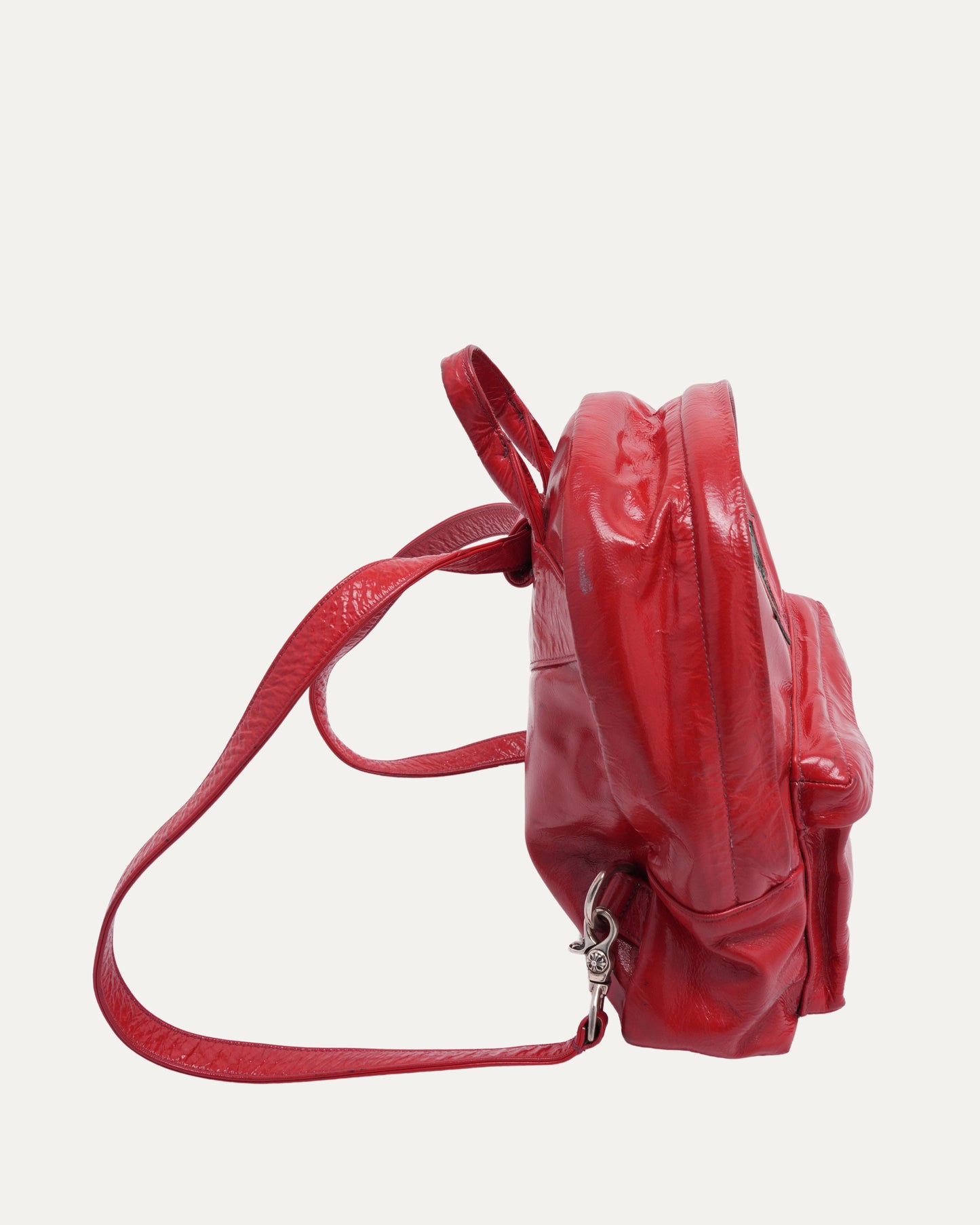Matty Boy Chomper Patch Patent Leather Backpack