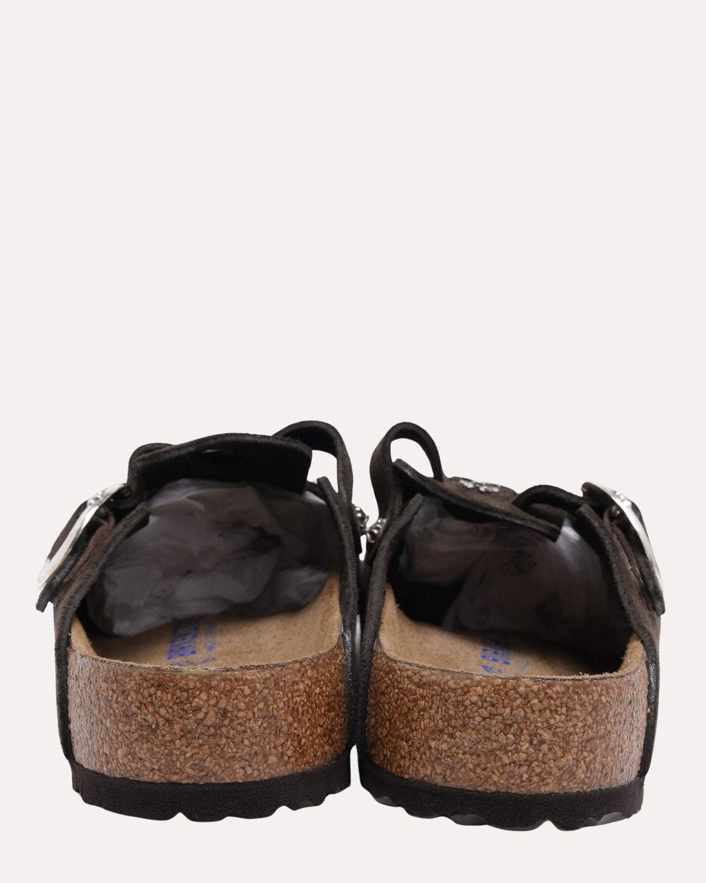 Dagger Embellished Birkenstock Boston Suede Mule