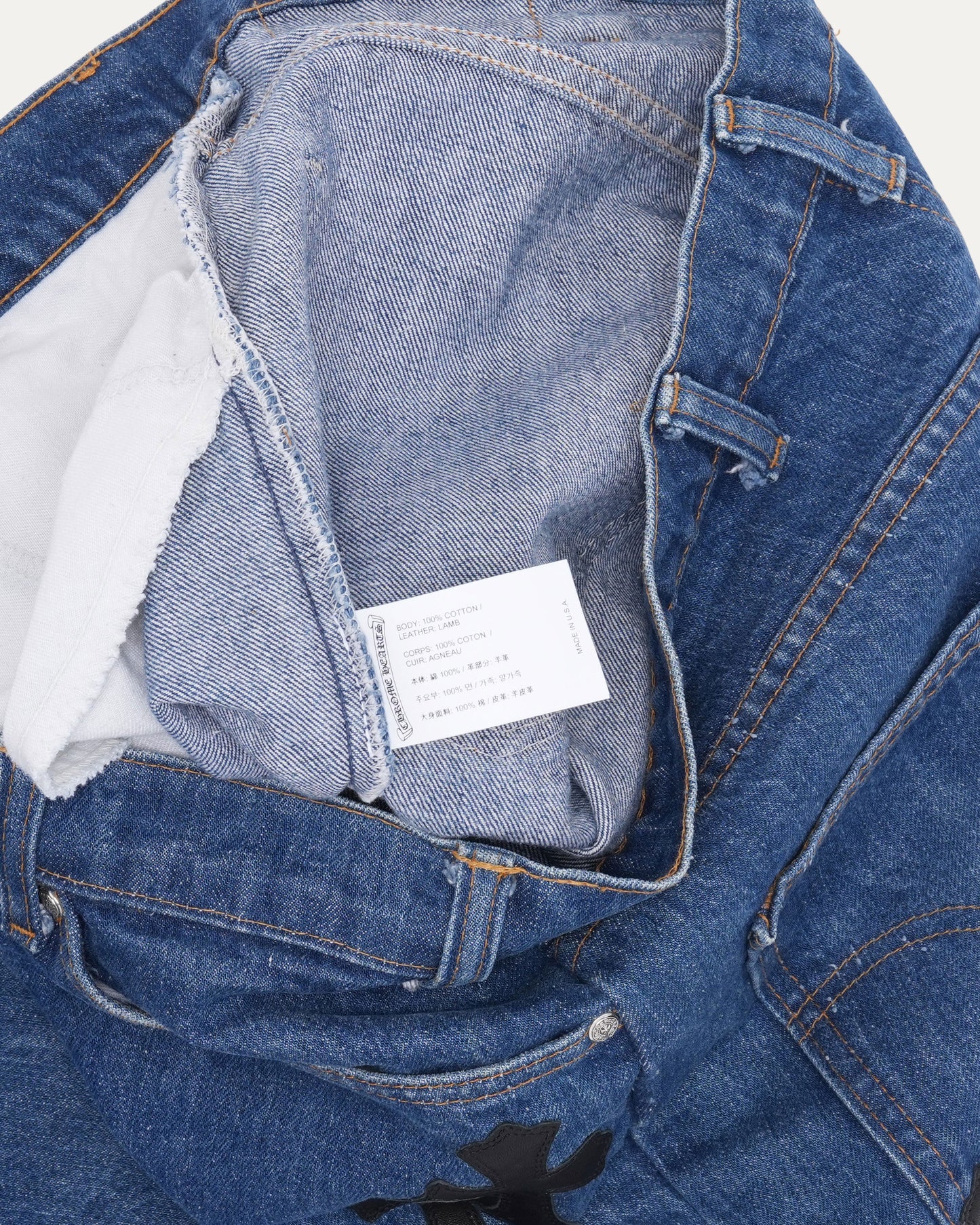 Levis 517 Orange Tab Cross Patch Jeans