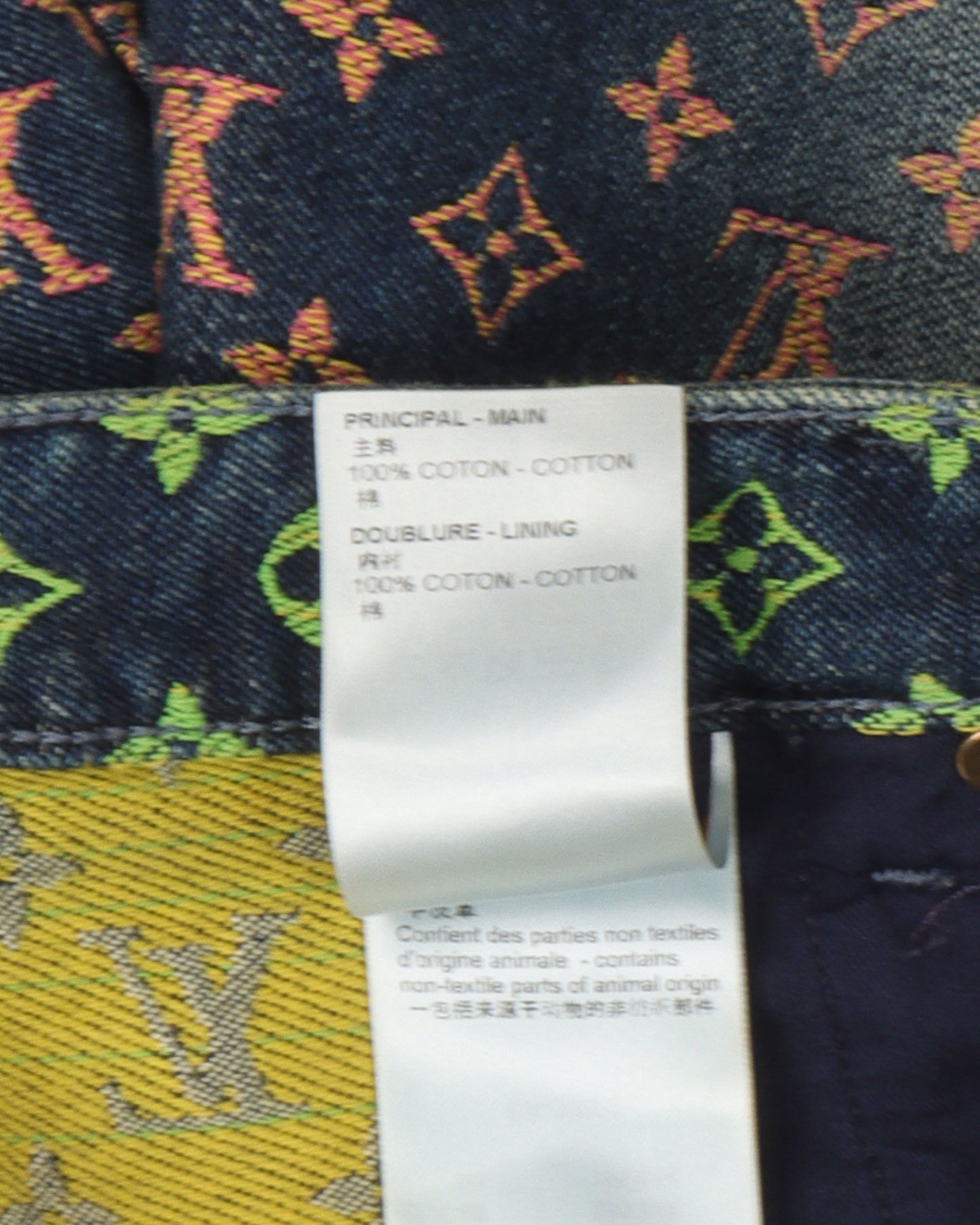 Multicolor Monogram Denim Shorts