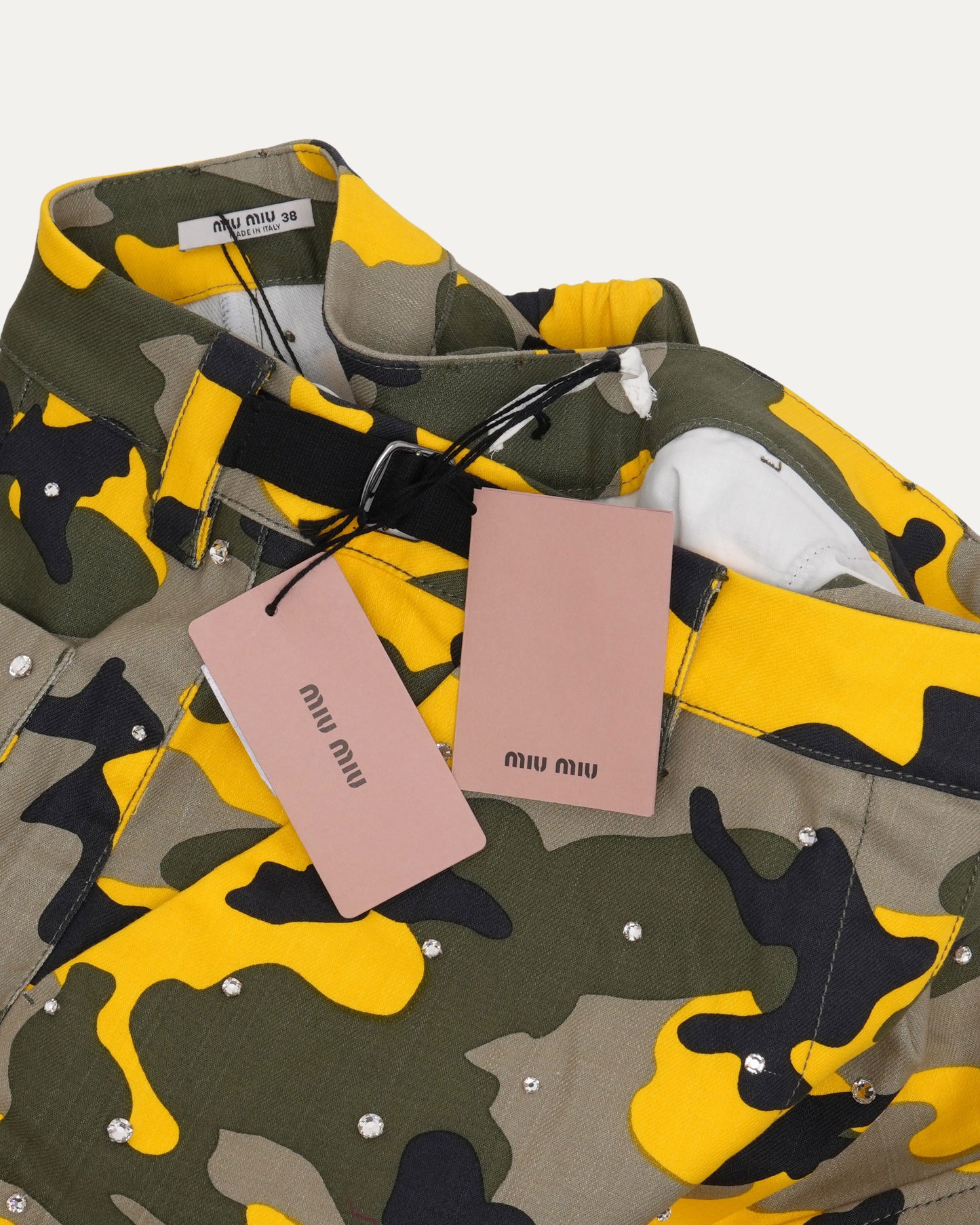 Rhinestone Camouflage Cargo Pants