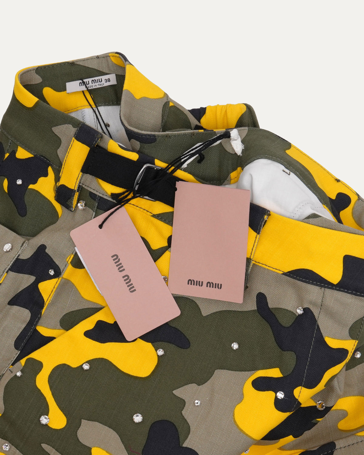 Rhinestone Camouflage Cargo Pants
