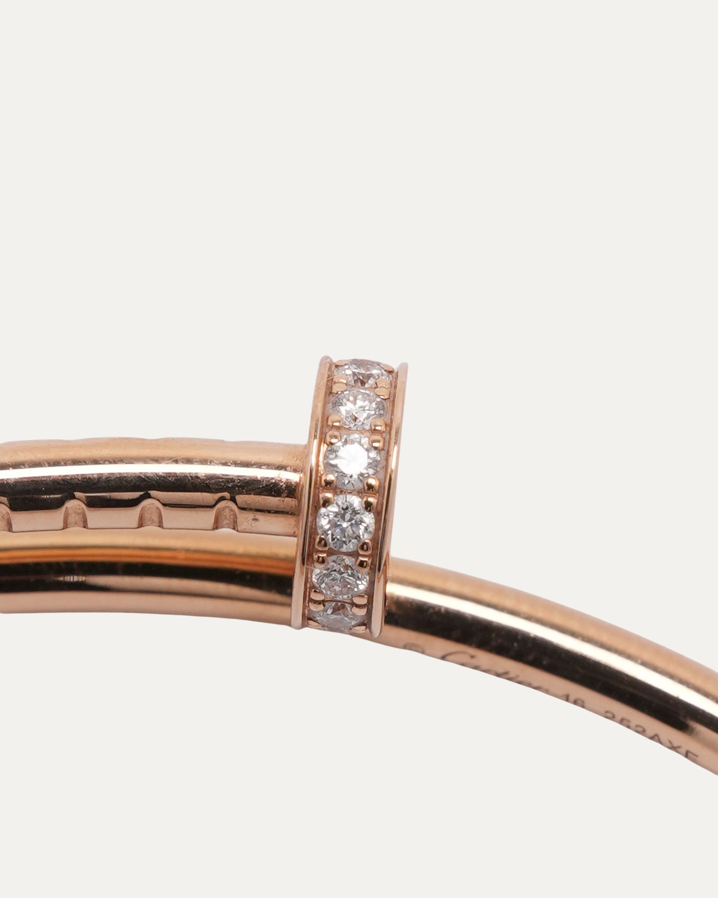 Gold and Diamond Nail Bracelet