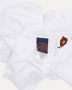 Open Collar Short Sleeved Cotton Shirt
