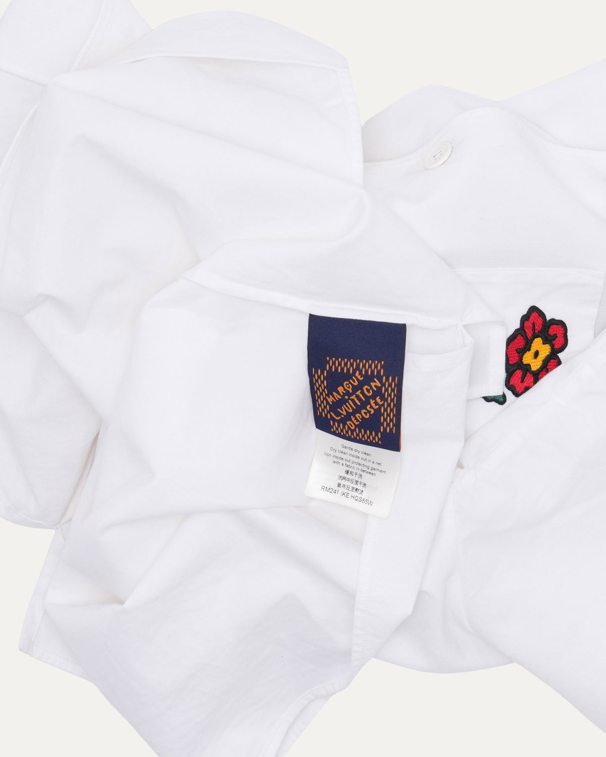 Open Collar Short Sleeved Cotton Shirt