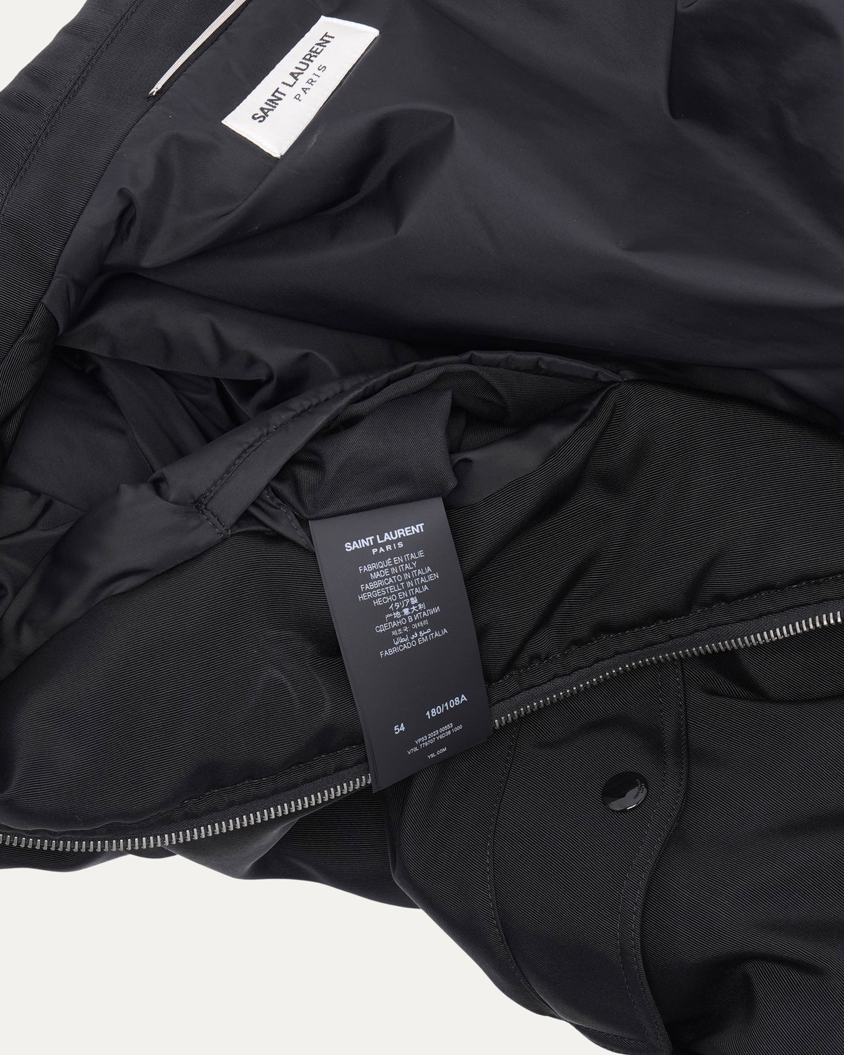 Wool Blend Collared Bomber Jacket