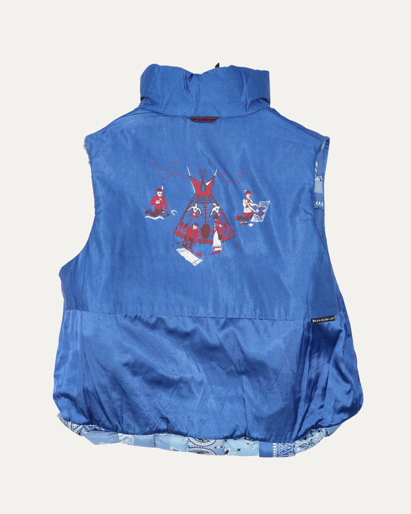 Nylon Keel Weaving Bandana Print Vest