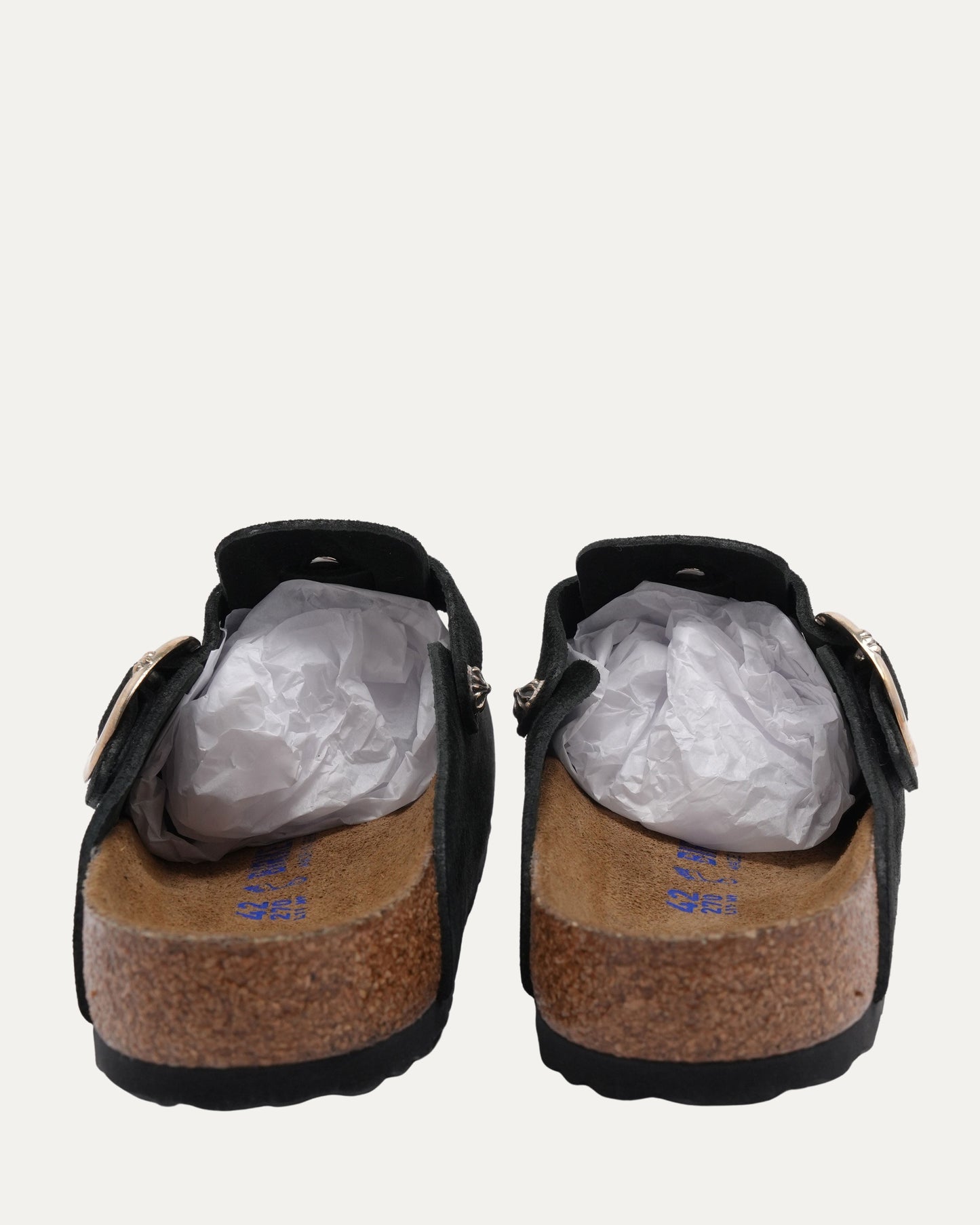 Dagger Embellished Birkenstock Boston Suede Mule