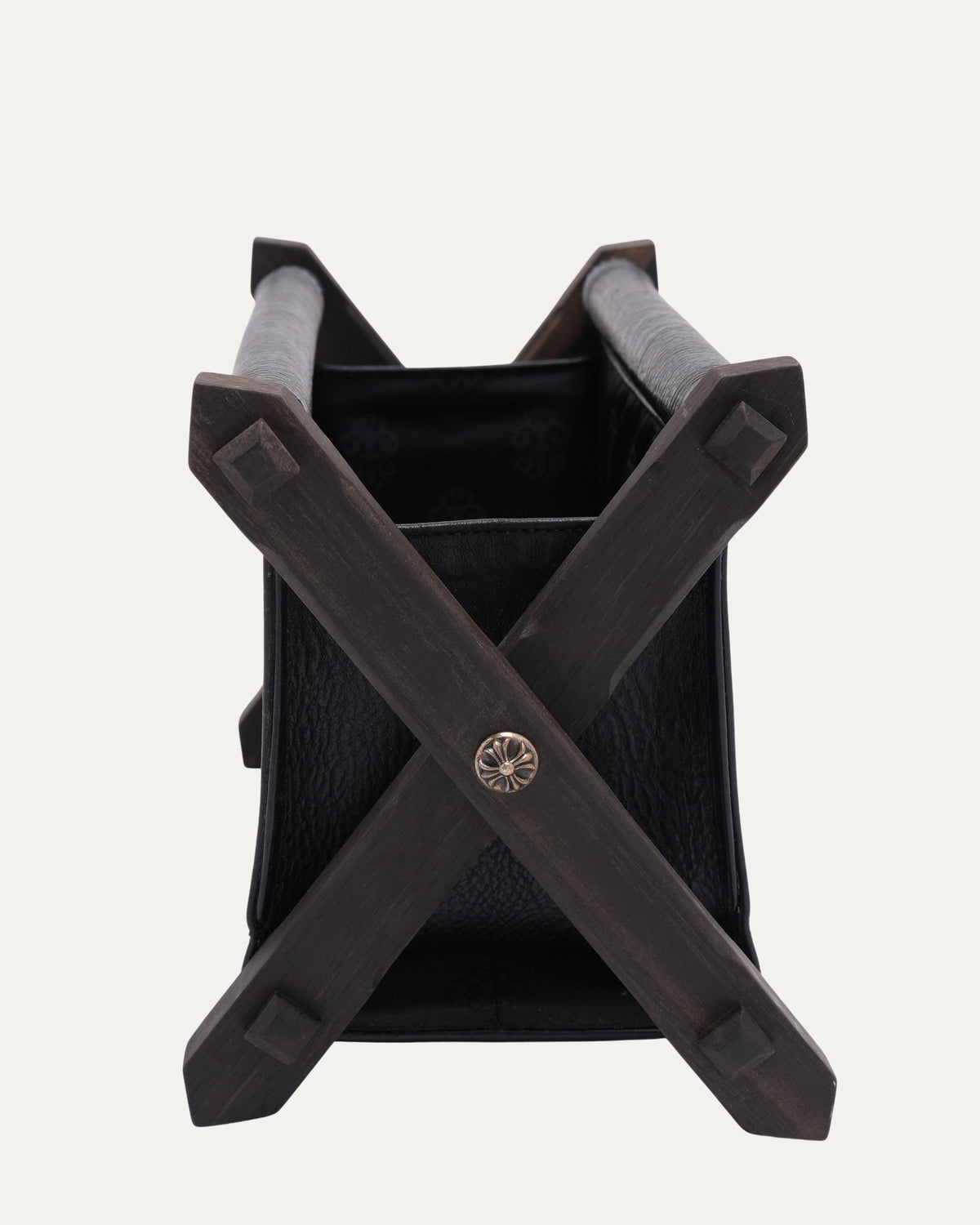 Leather Cross Patch Remote Control Holder
