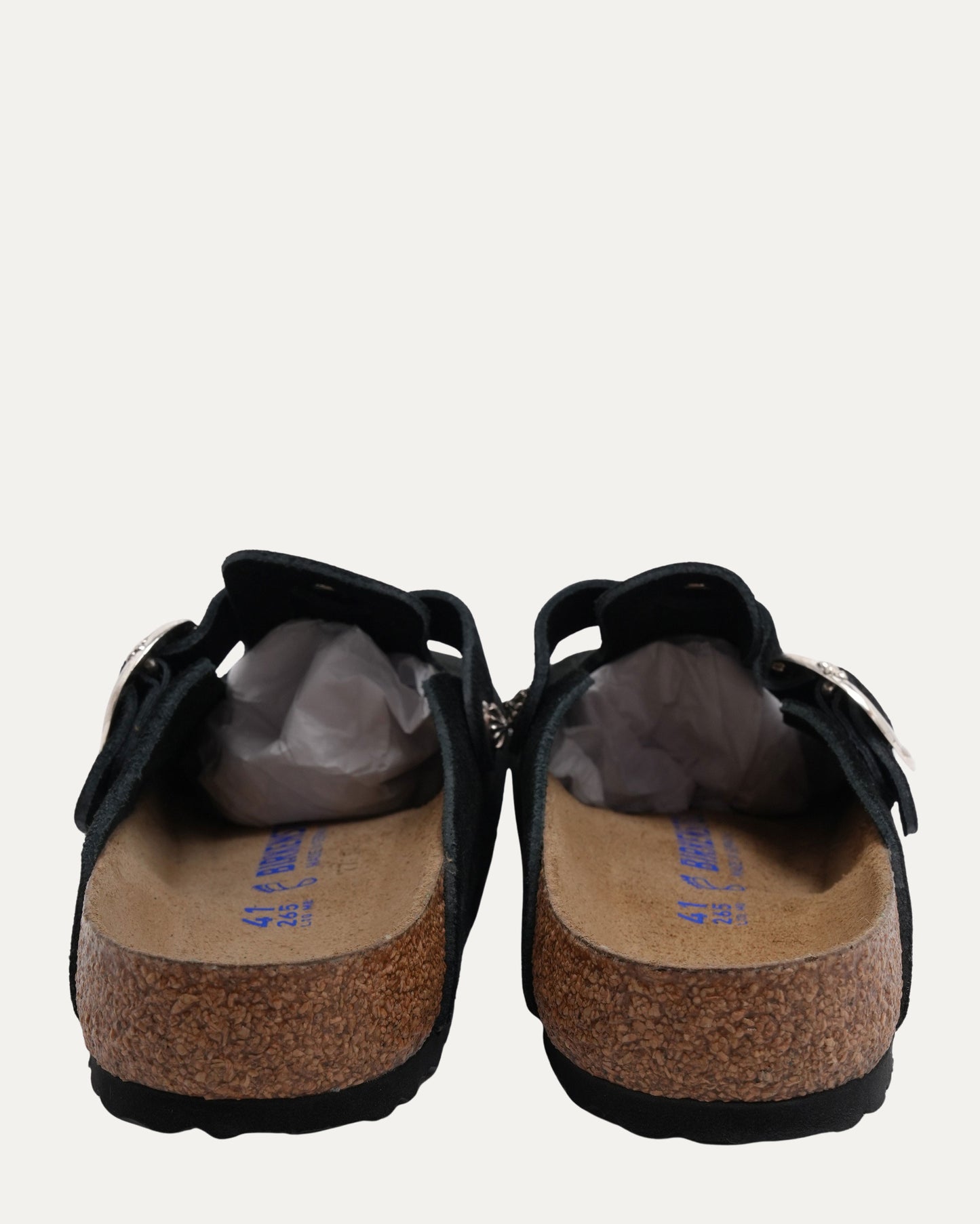 Dagger Embellished Birkenstock Boston Suede Mule