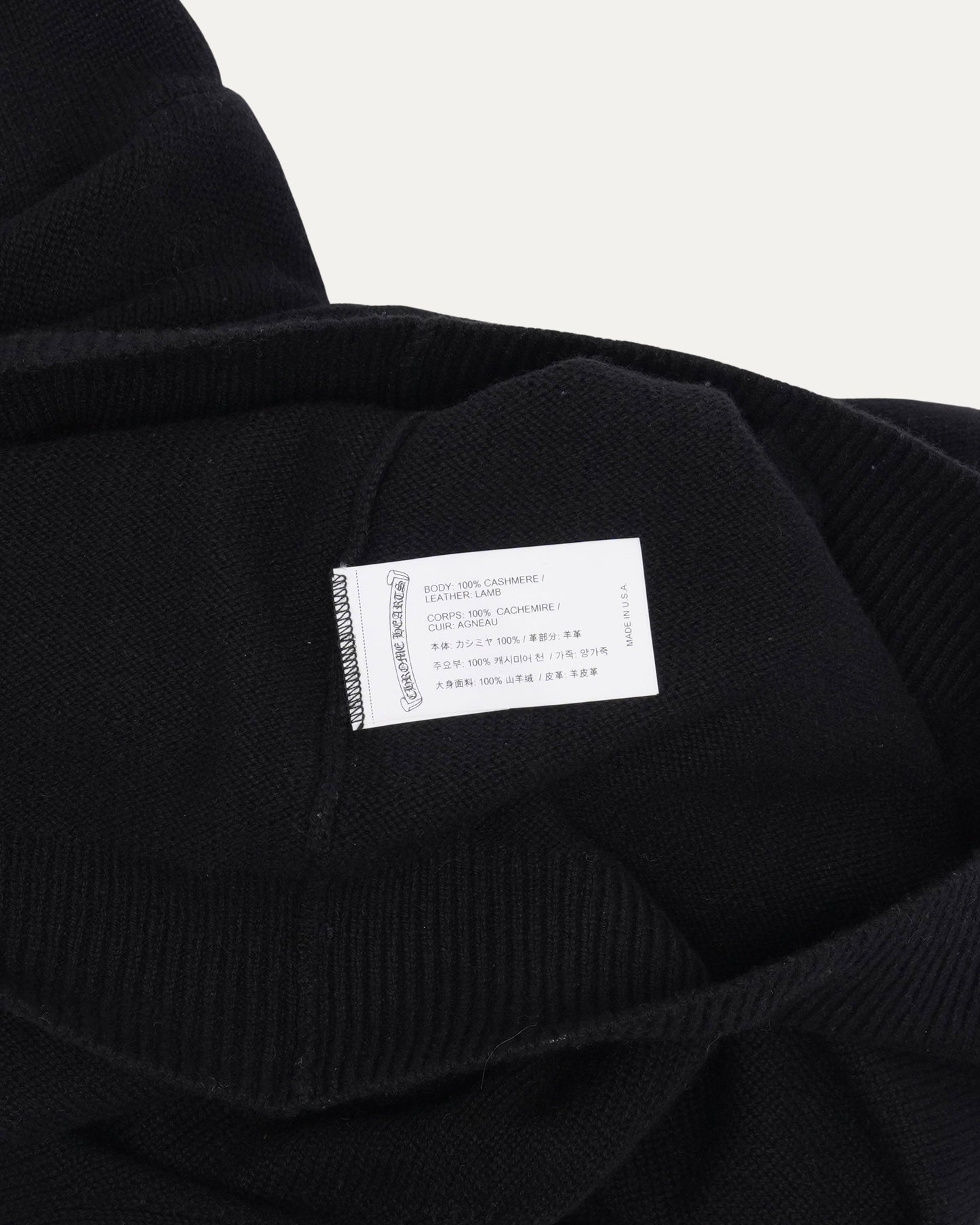 Cross Patch Cashmere Hooded Sweater