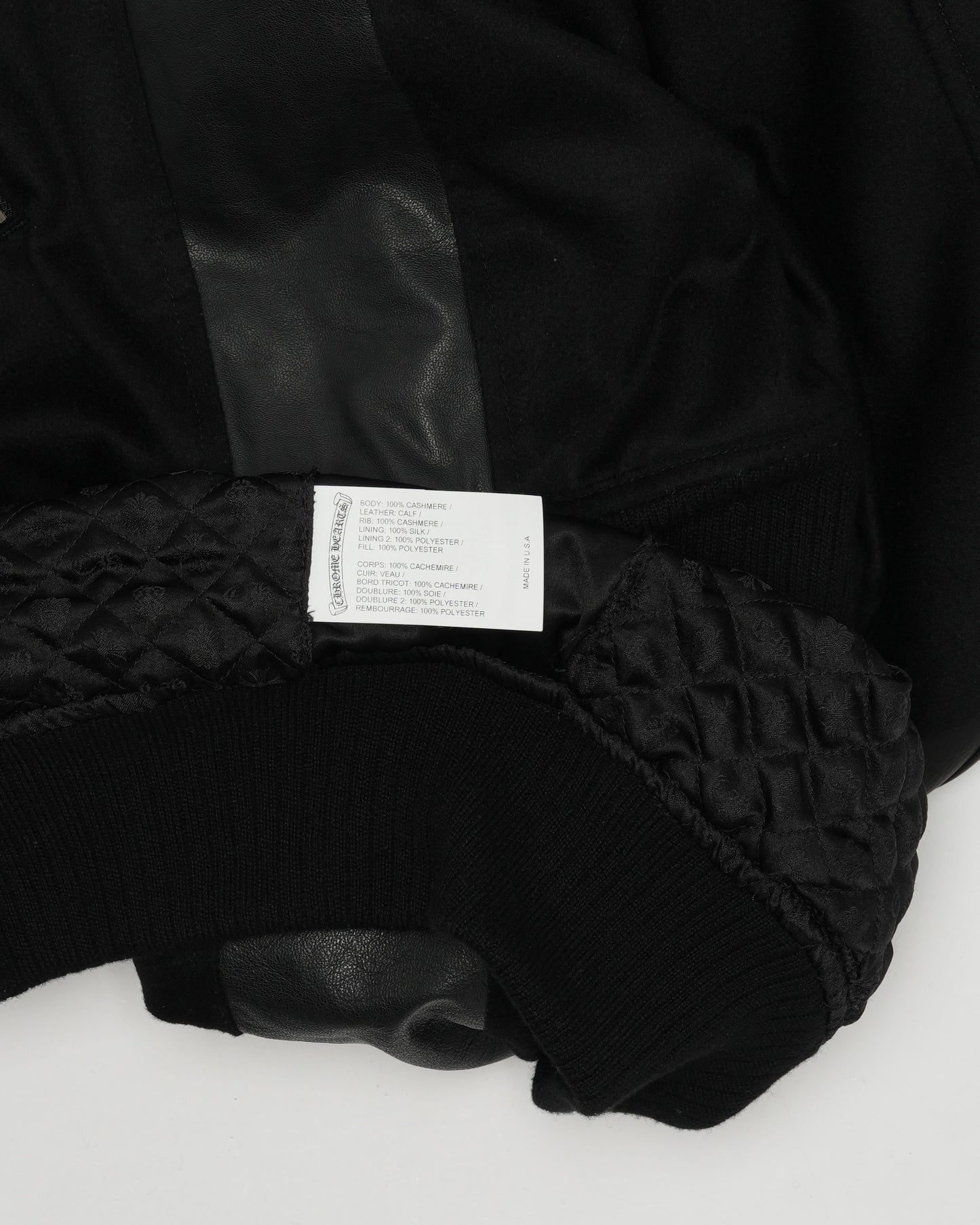 Cross Patch Cashmere Varsity Jacket