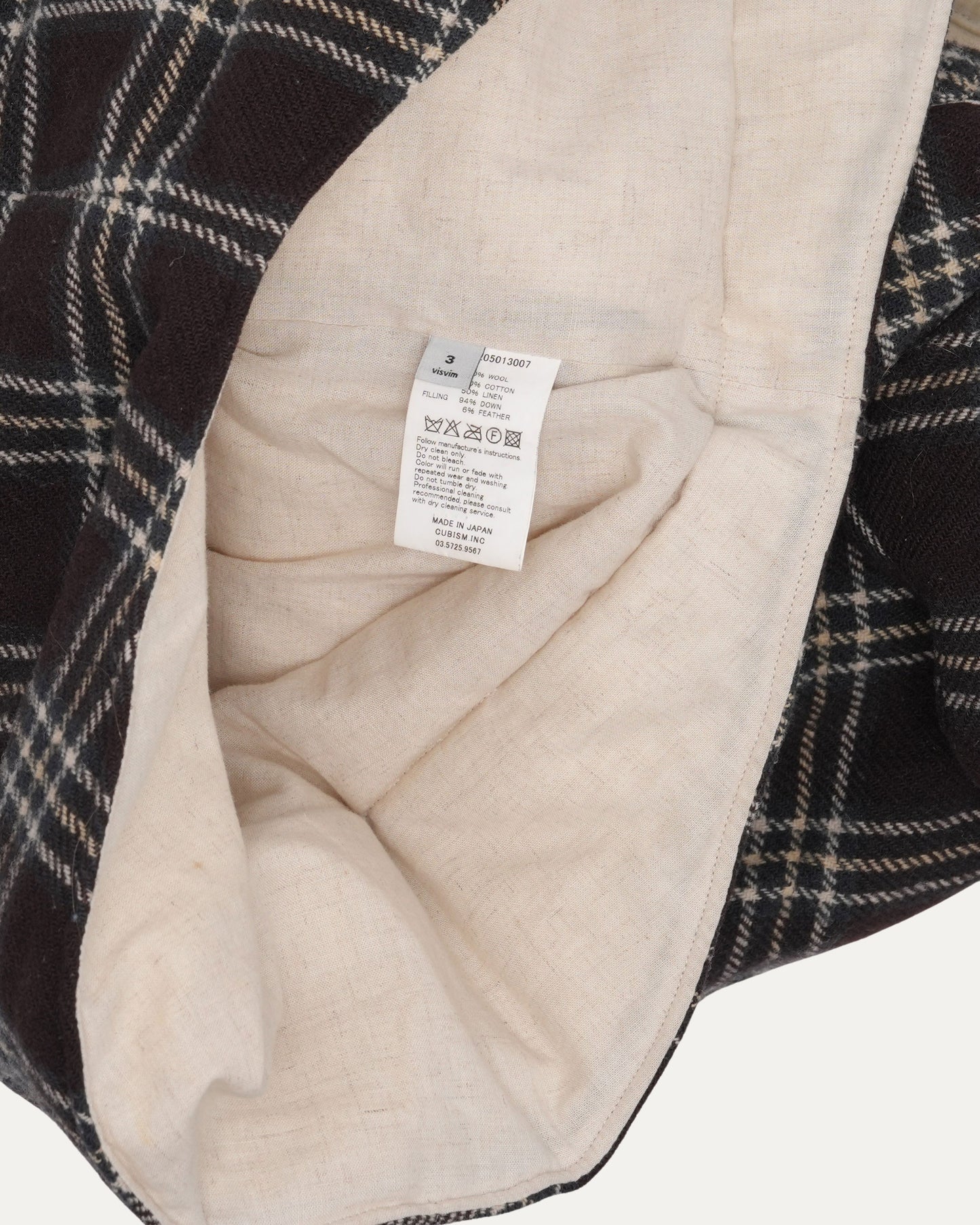 Wool Kerchief Down Shirt Jacket