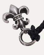 Fleur Pendant on Braided Leather Necklace