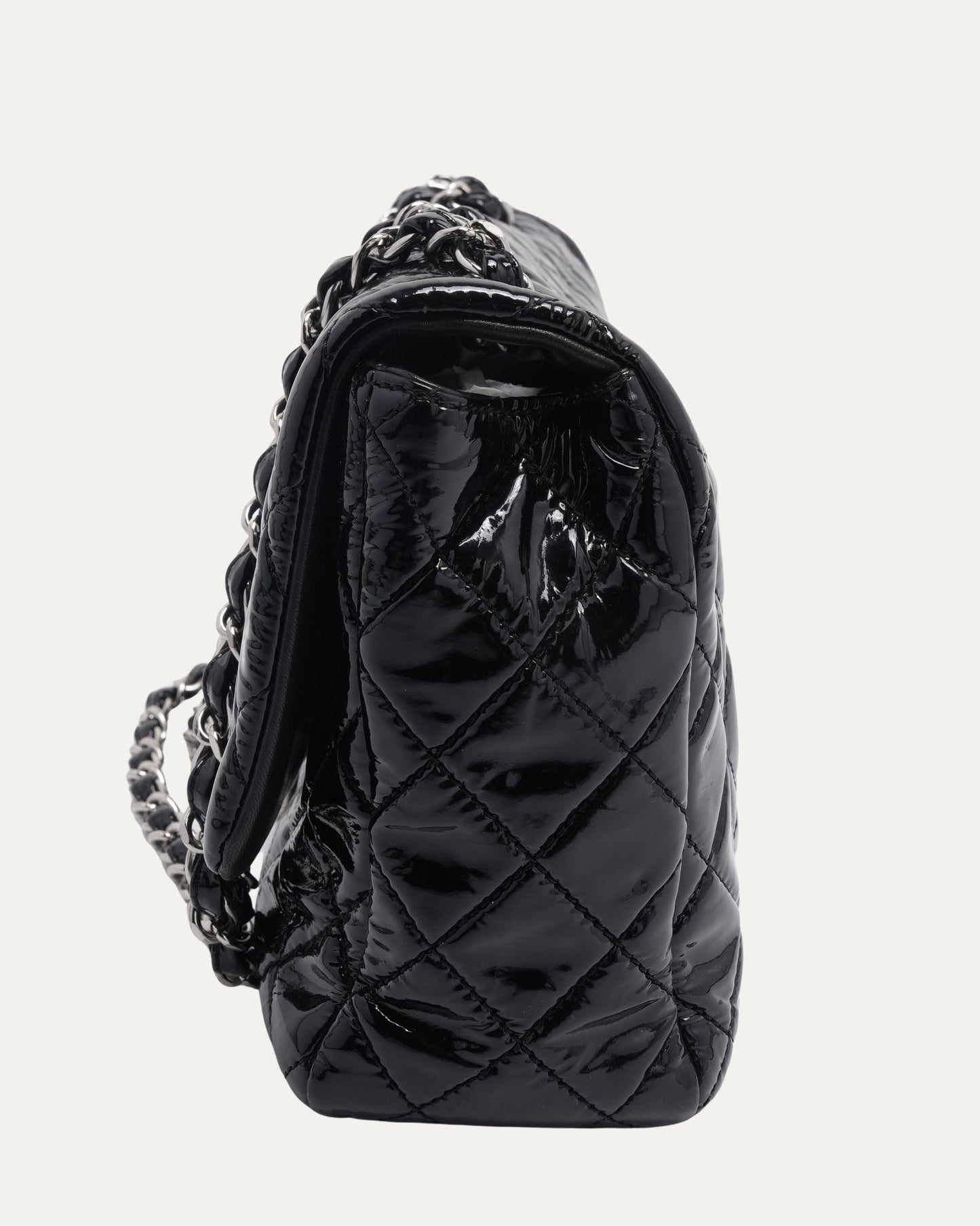 Patent Leather Jumbo Classic Double Flap Bag